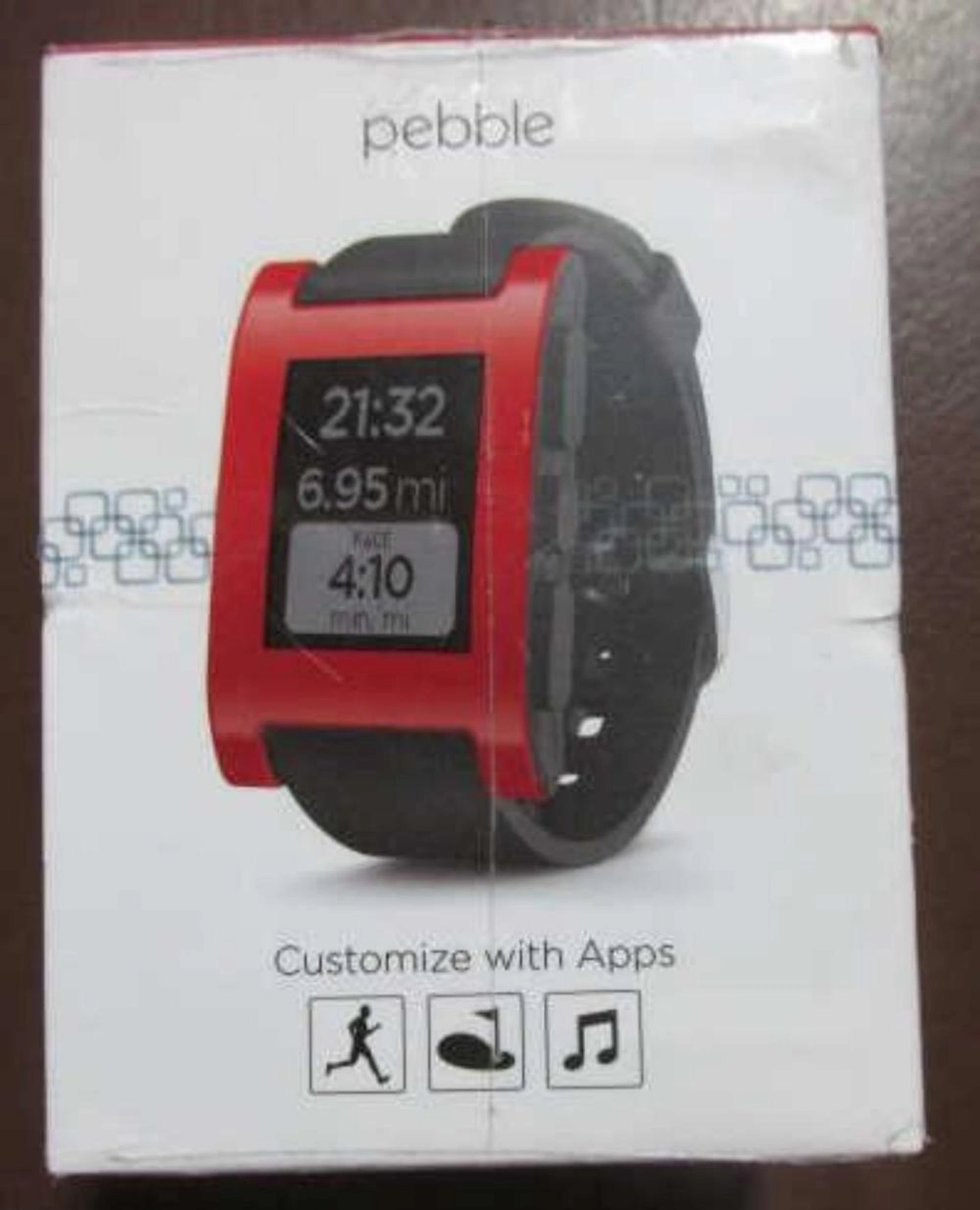 NEW Pebble - Smart Watch - Red