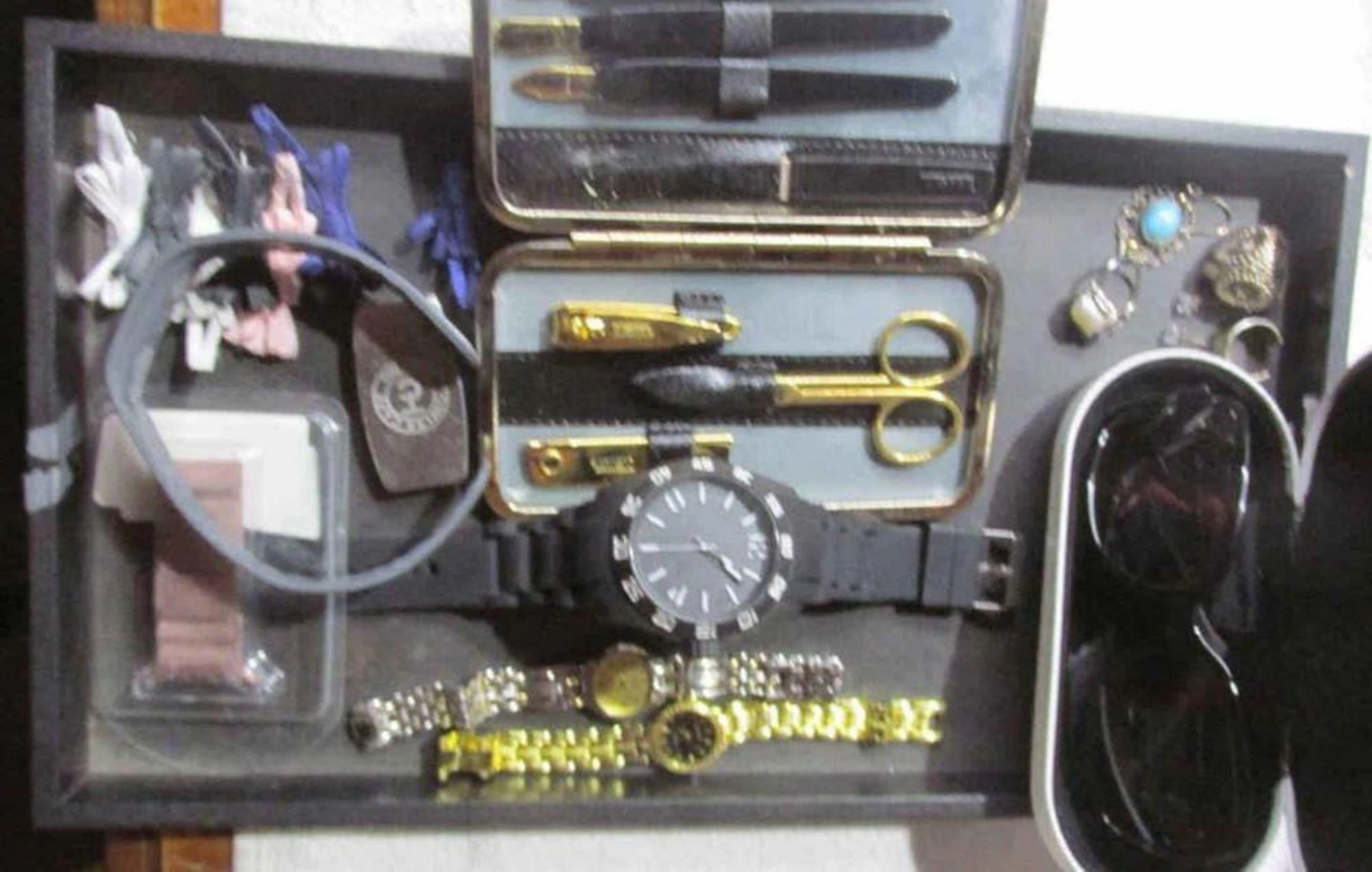 Tray Of Costume Jewelry Watches & More