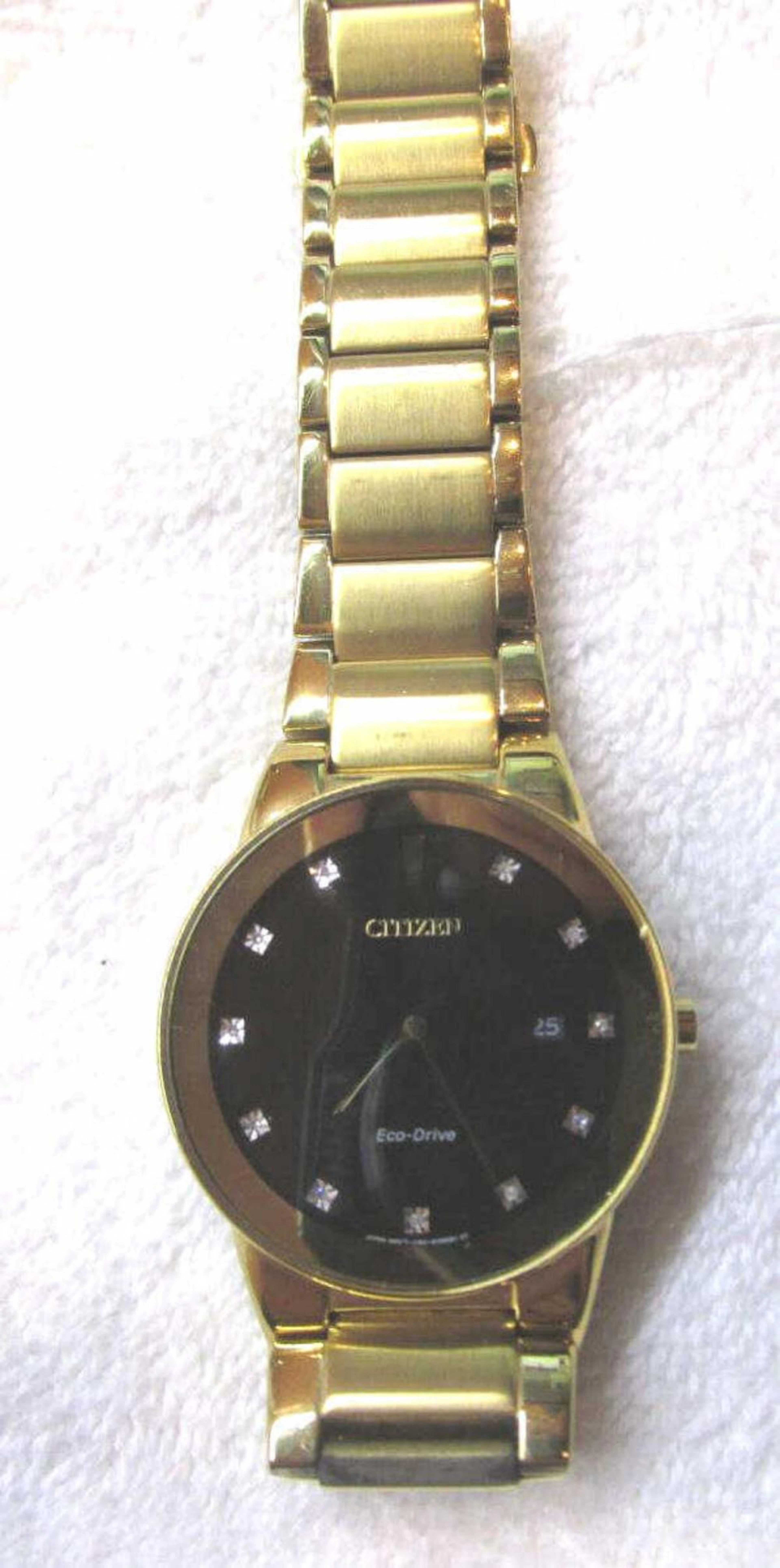 Gold Tone Citizen Axiom Men's Eco-Drive Watch