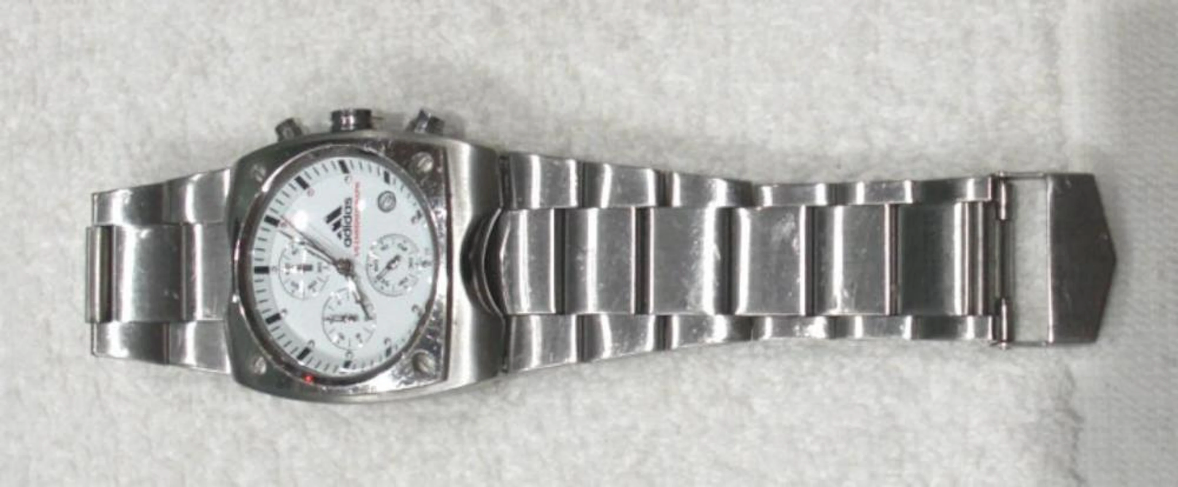 Adidas Stainless Steel Chronograph Watch Needs Battery trk 21