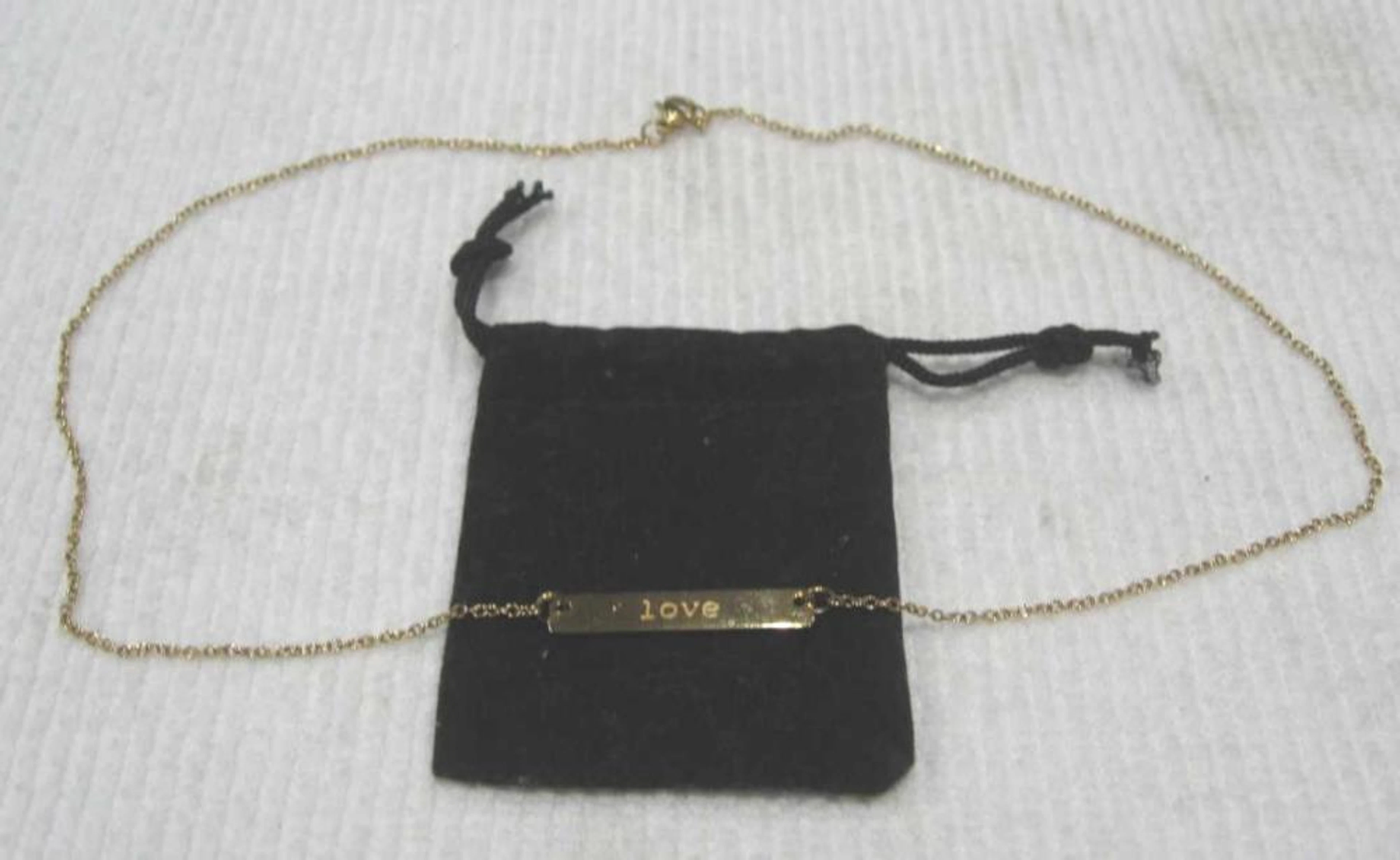 Gold Love Necklace by Jook & Nona Unmarked