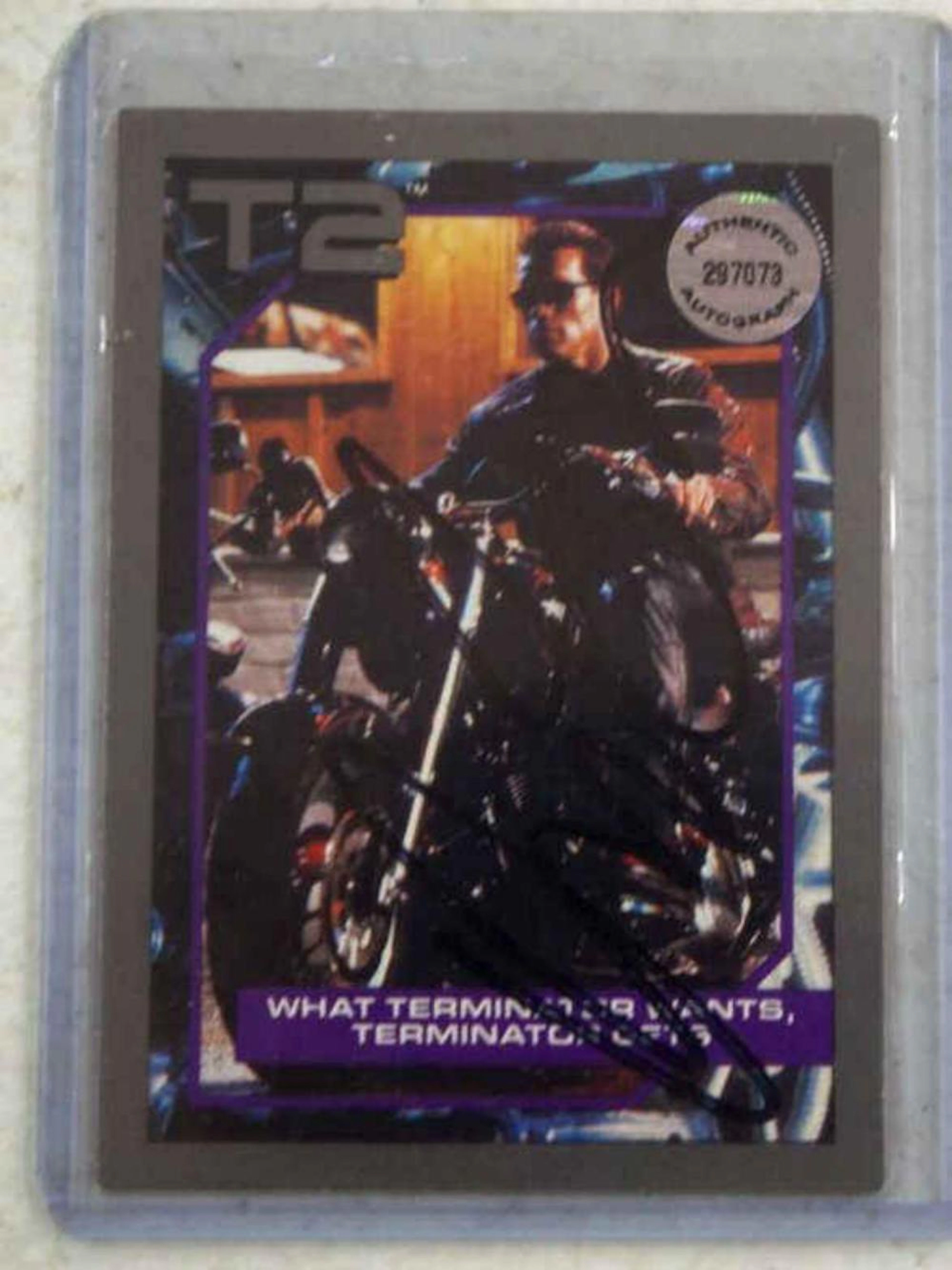 Arnold Schwarzenegger Autographed Movie Card