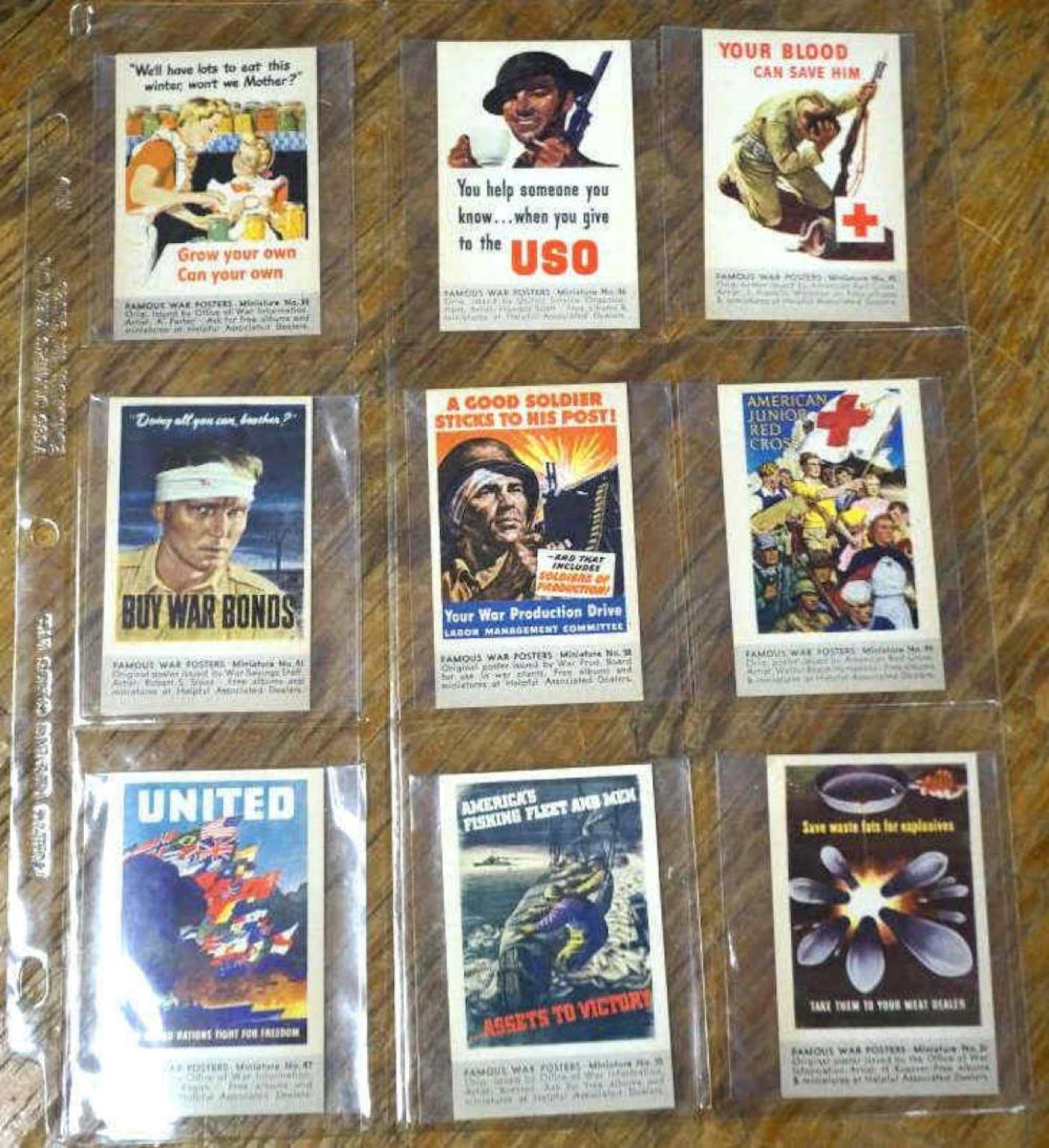 Antique Mini War Poster Stamp Collectio