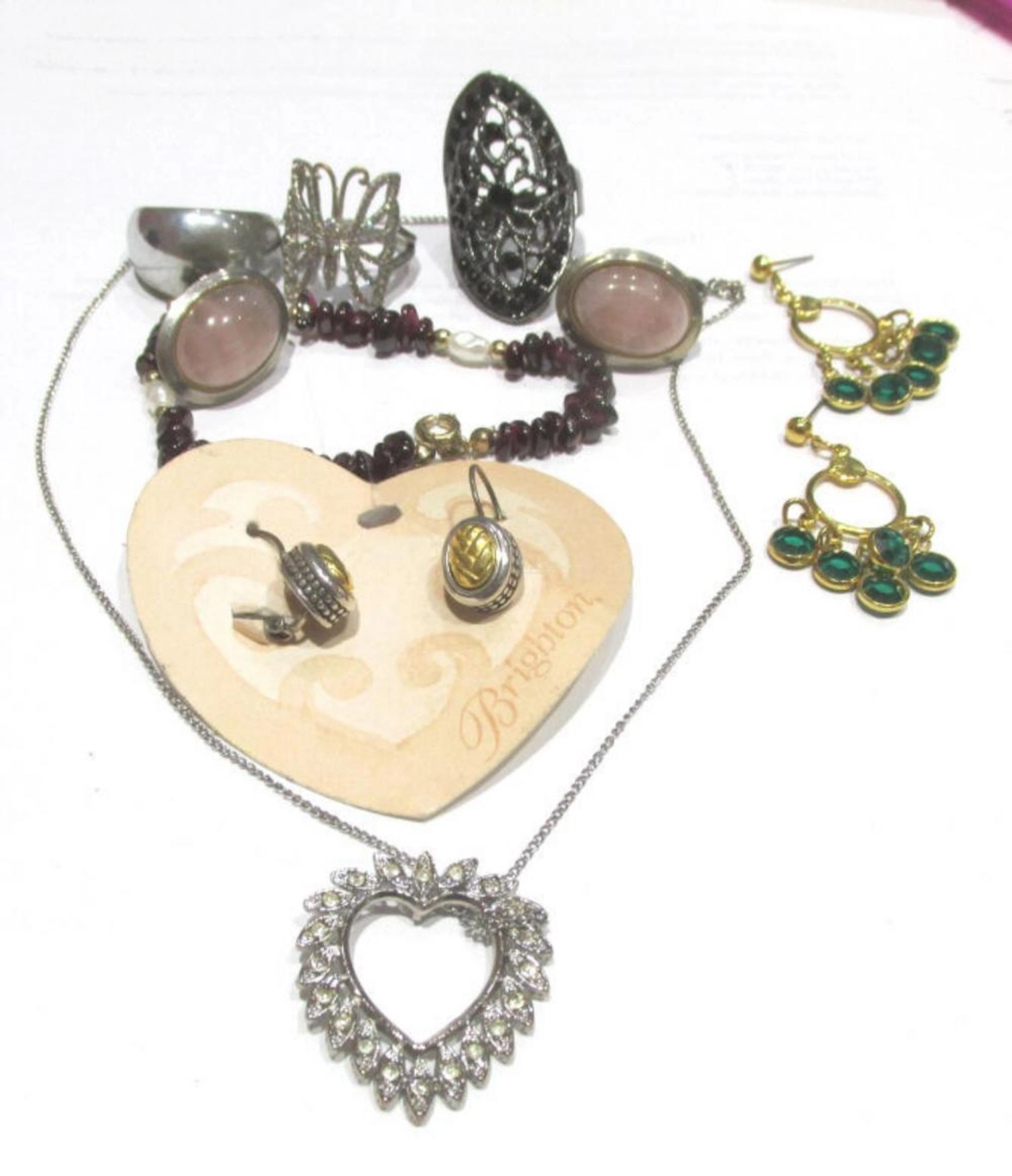 Costume Jewelry Rings,Brighton Earrings& Some 925
