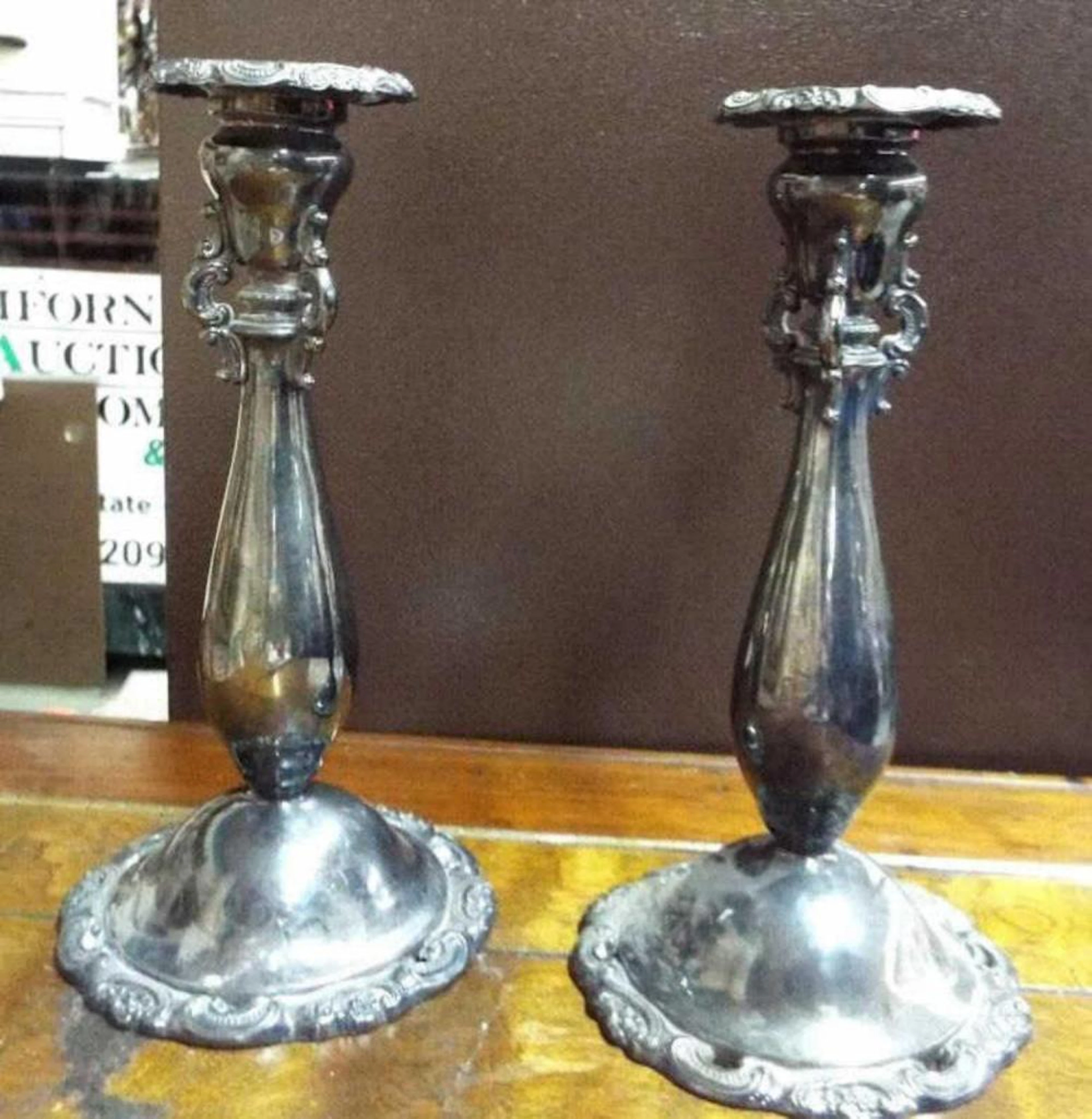 Silver Plated 9" Candlesticks