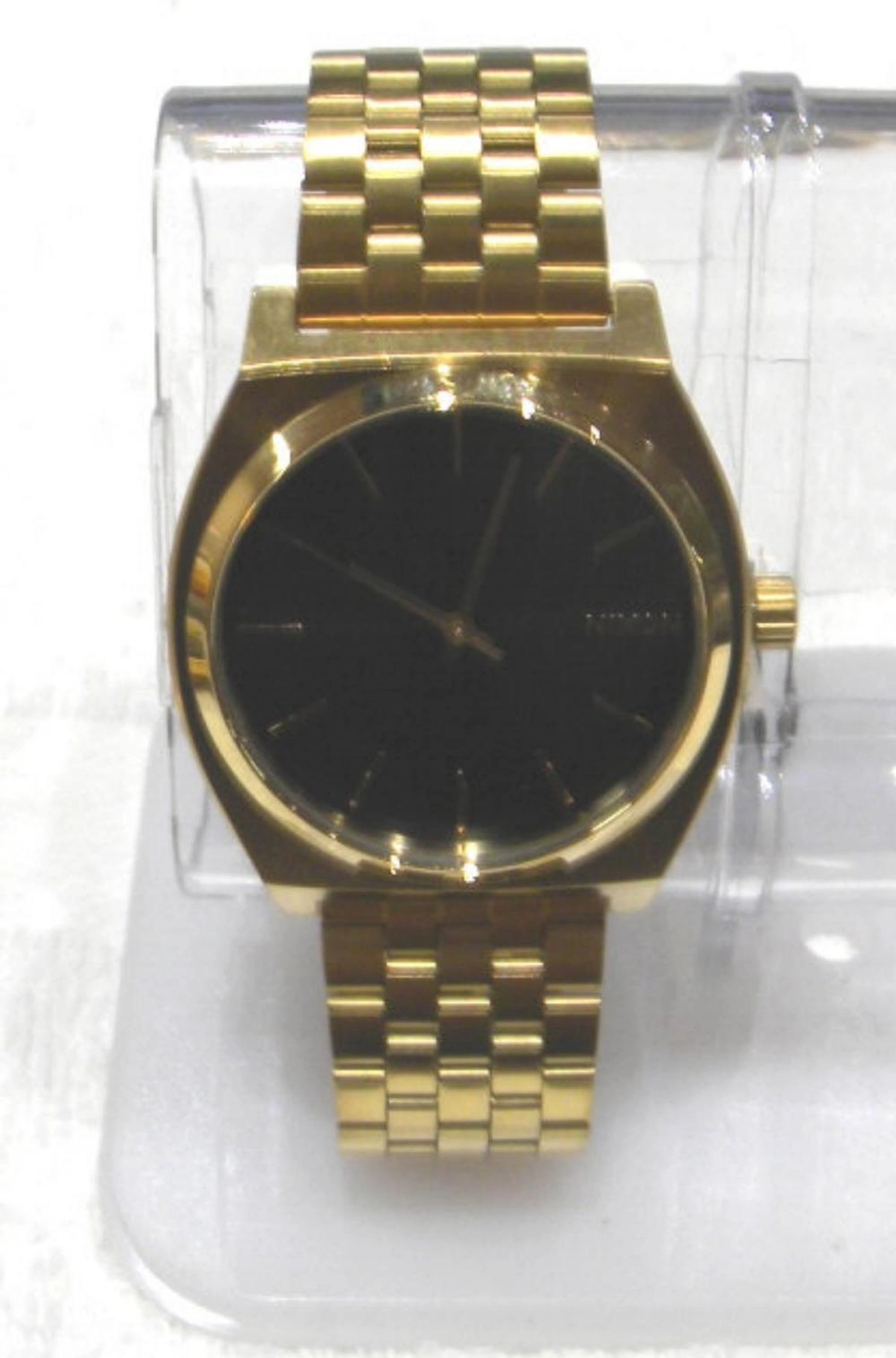 Gold Tone Nixon Men's Watch New Black Face