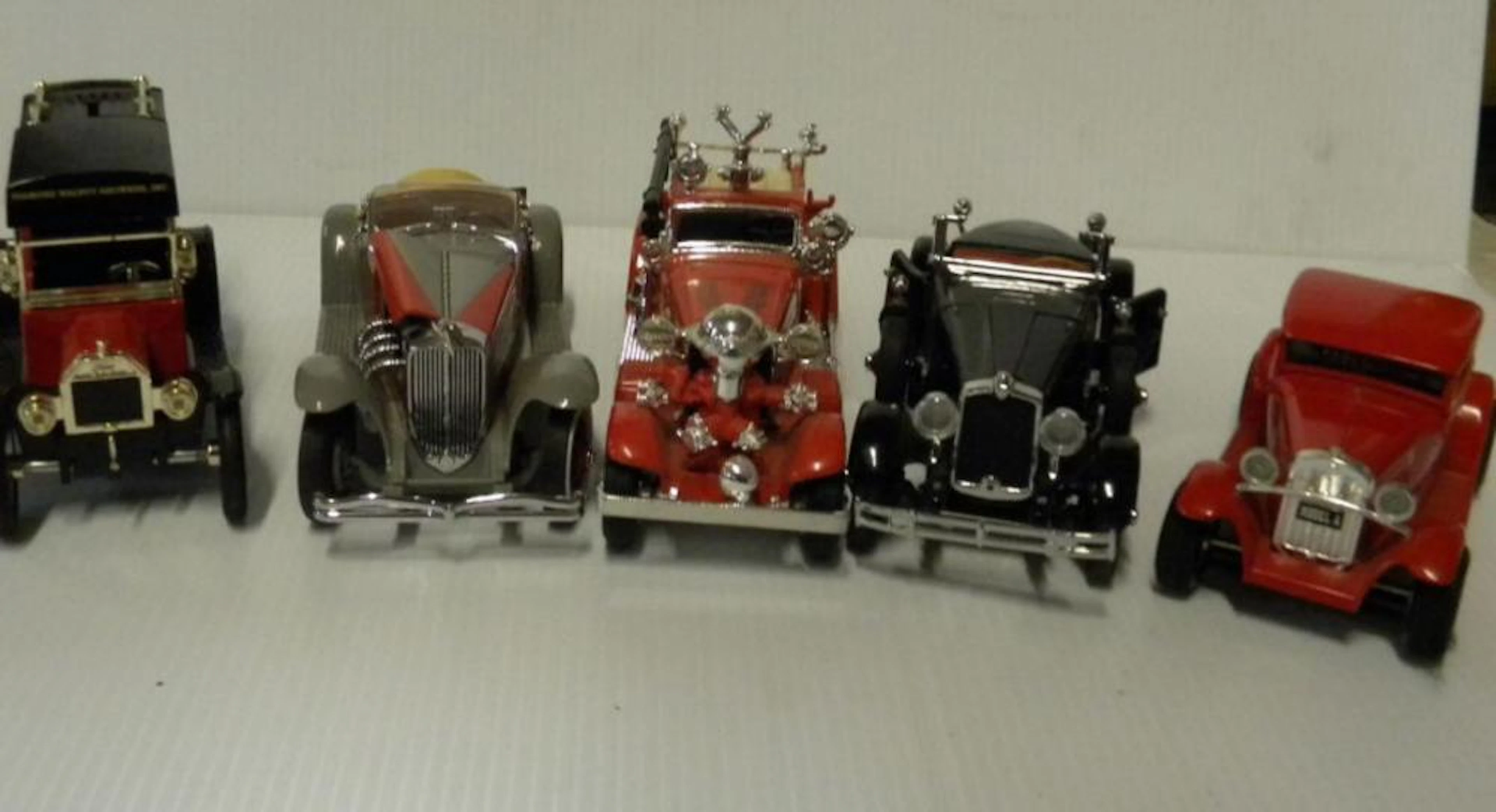 5 Diecast Antique Metal Cars