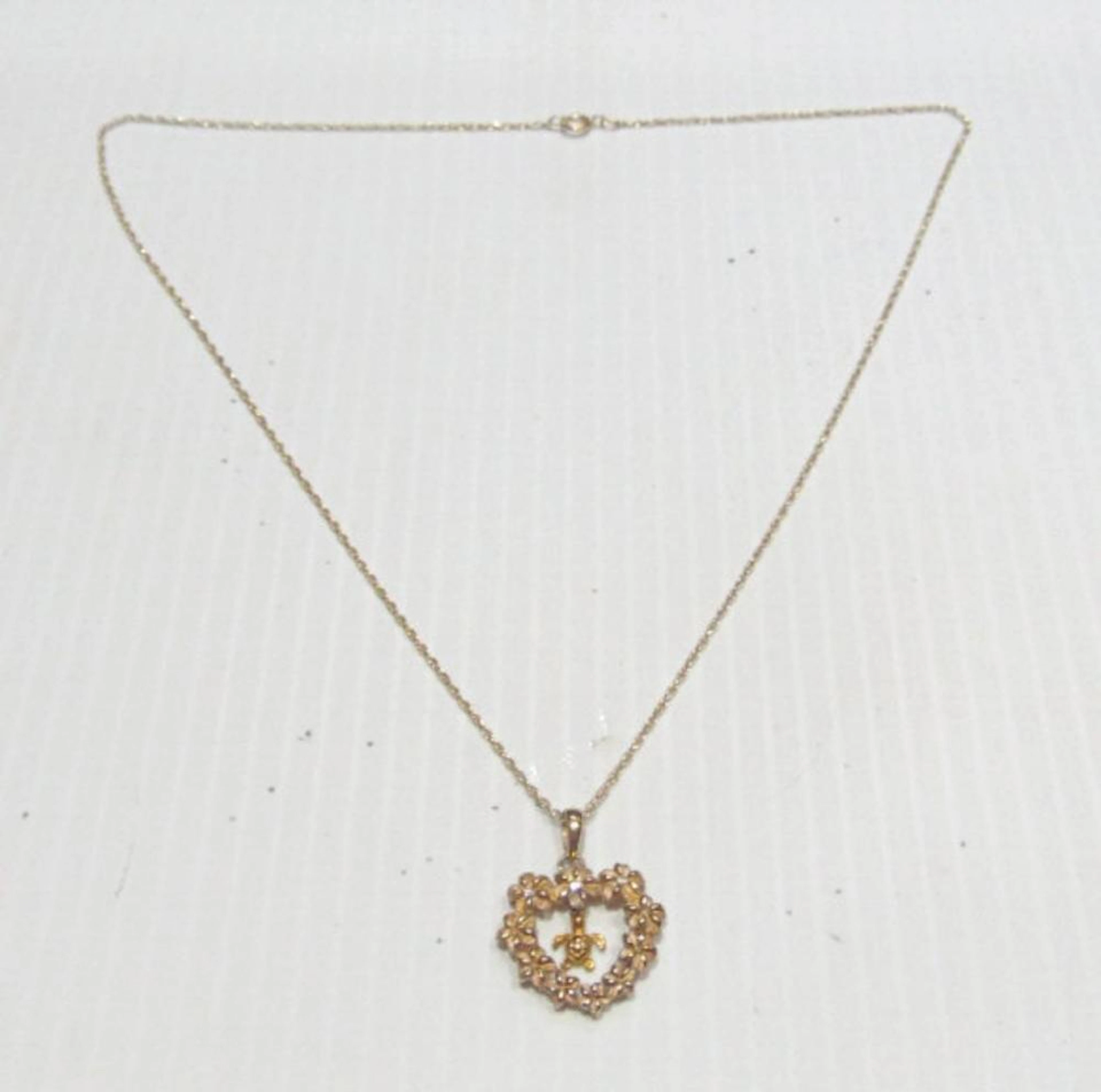925 Silver Plumeria Flower Heart w/ Tuttle