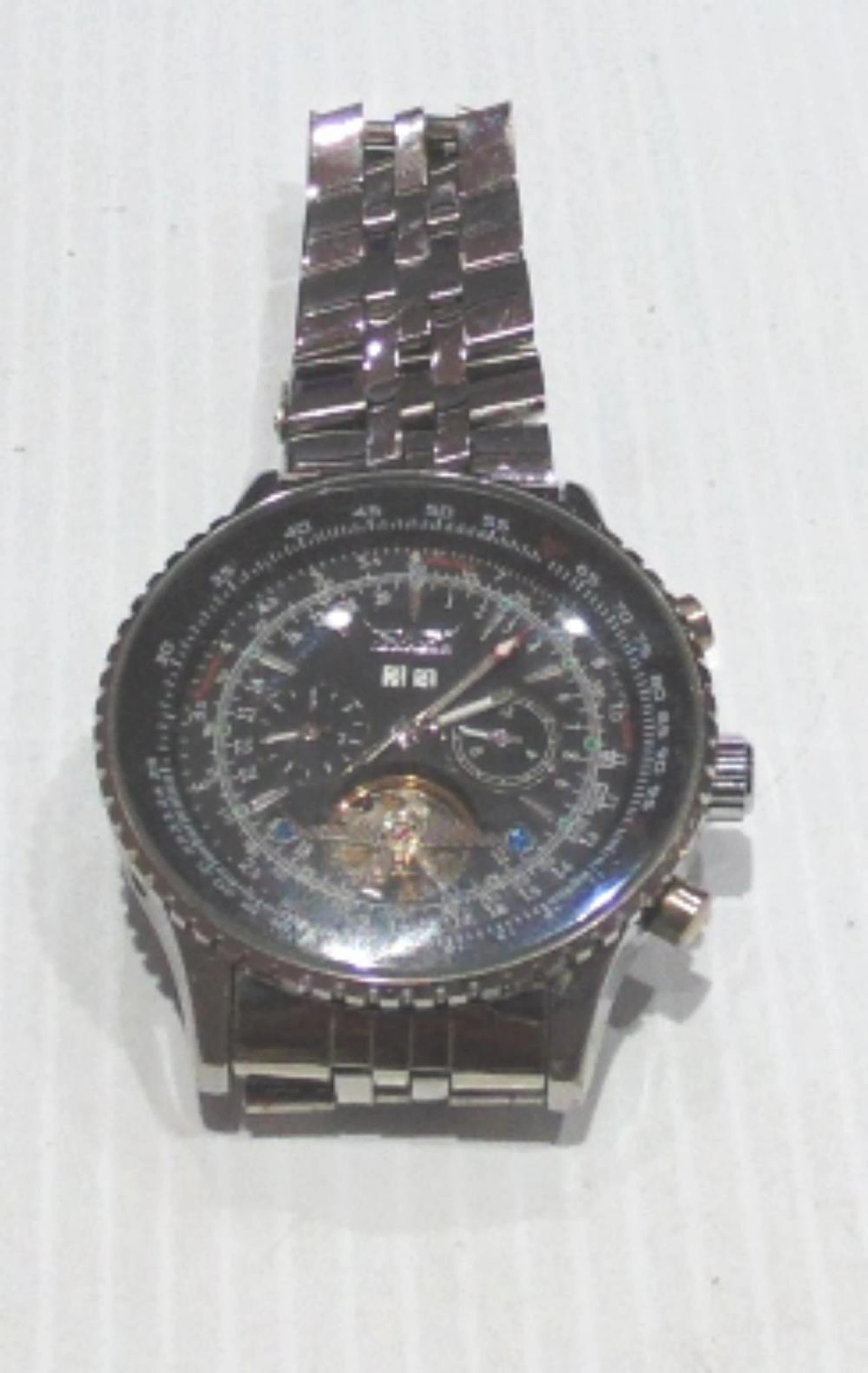 Jaragar Big Dial Tourbillion Design Mens Watch