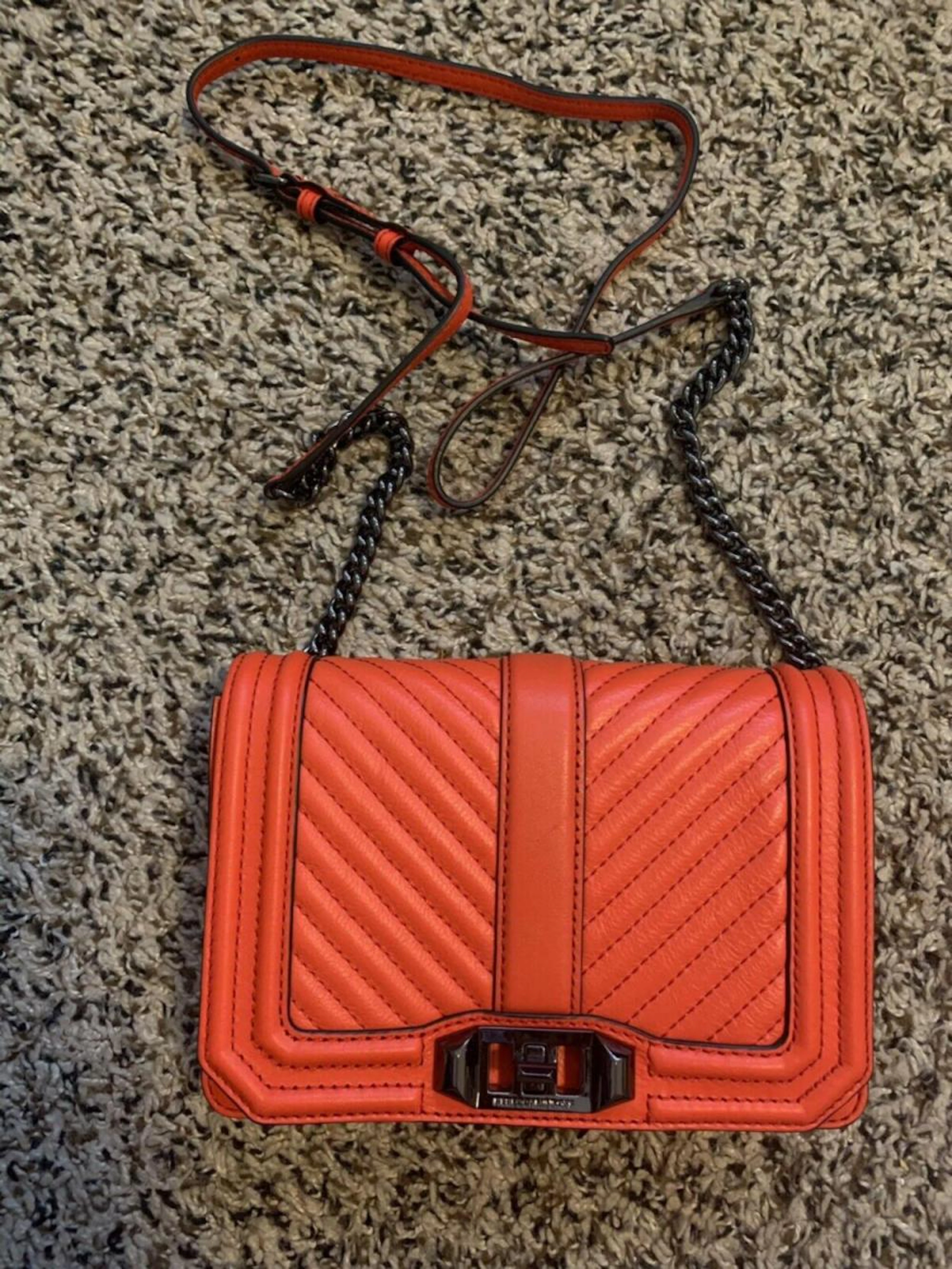 Rebecca Minkoff Chevron Orange Crossbody Purse
