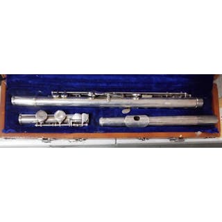 Silver Plated Closed-Hole 3-Piece Flute