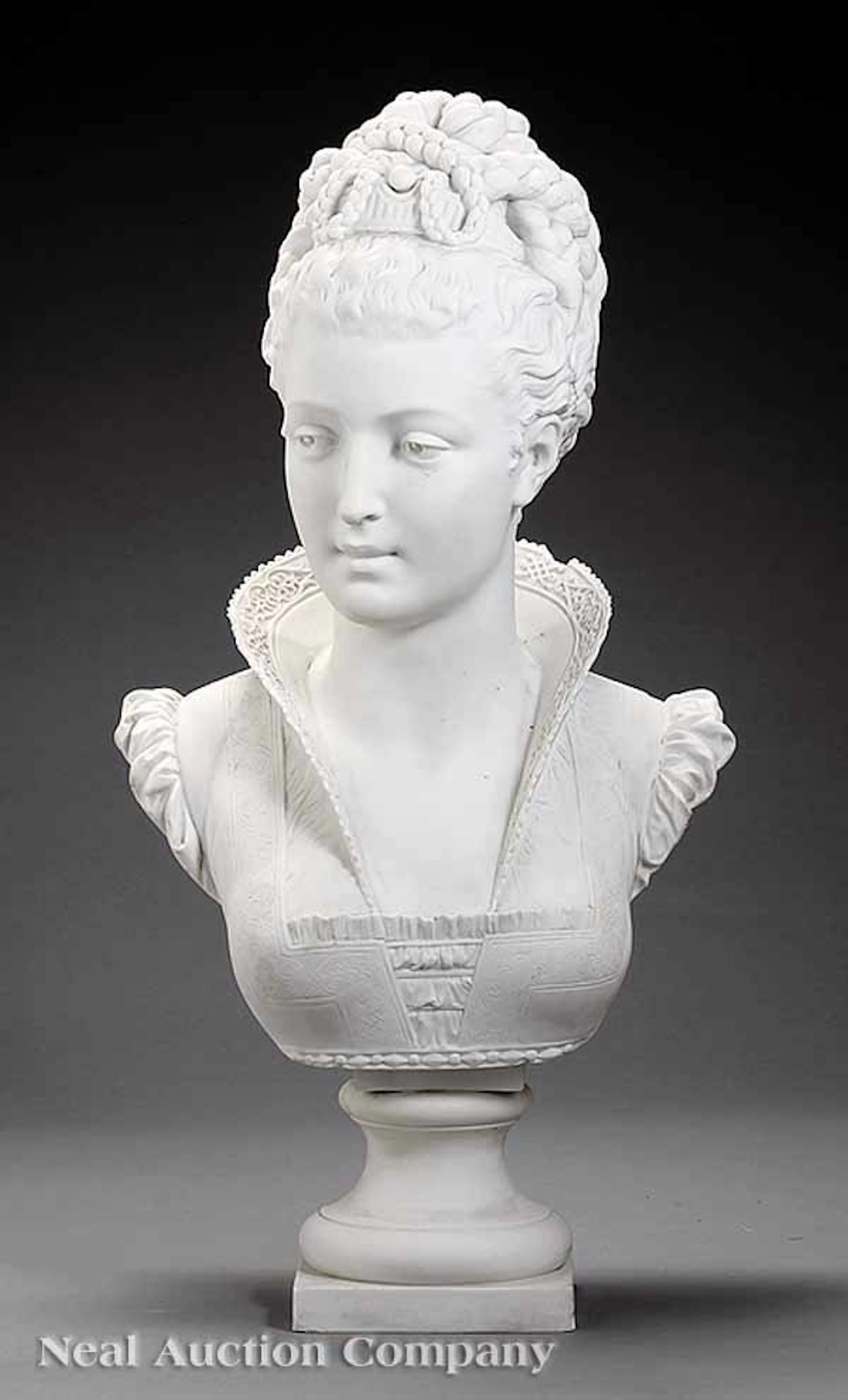 0078: English Bust of a Woman, marked "Paul Duboy"