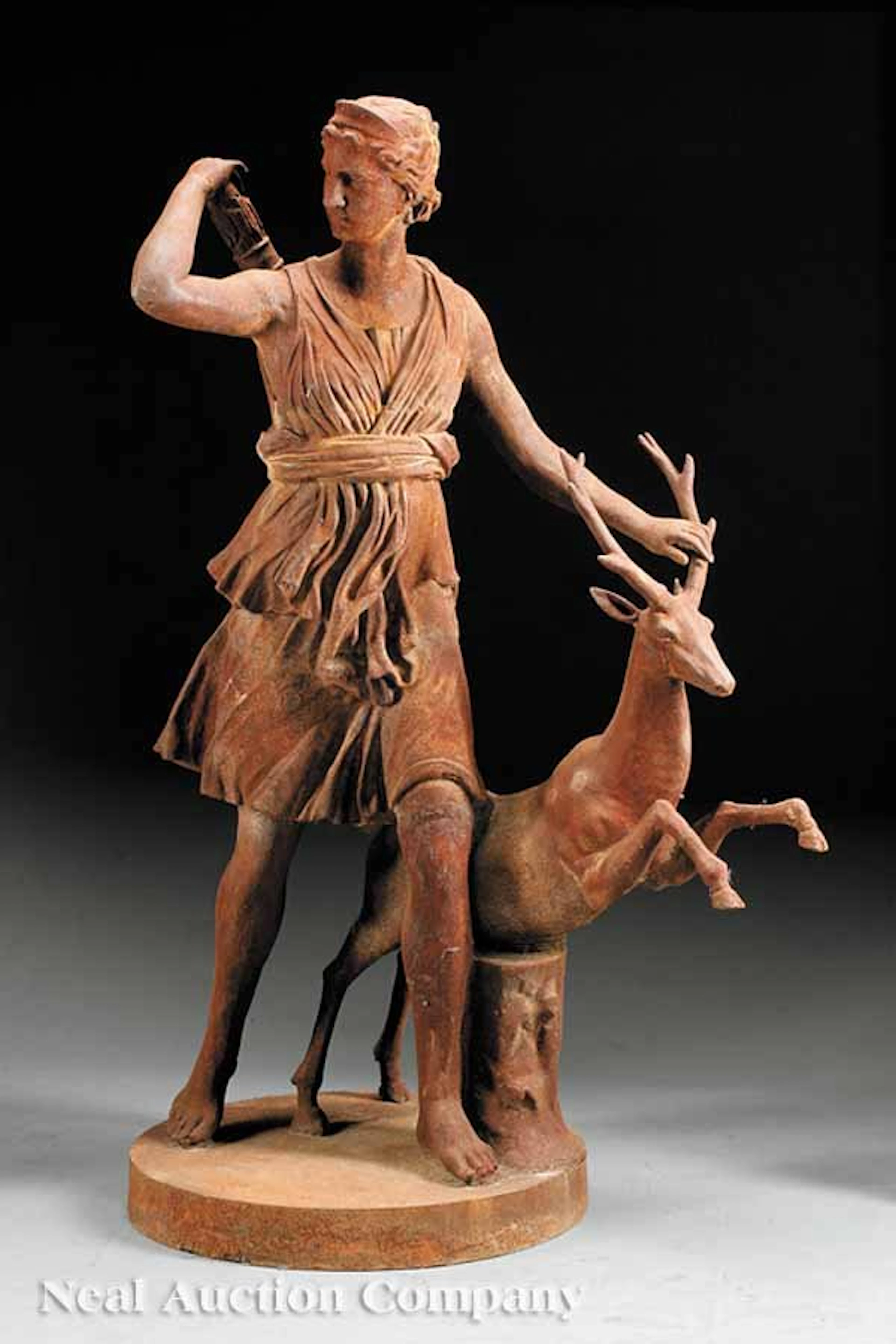 0536: Cast Iron Garden Figure of Artemis of the Chase