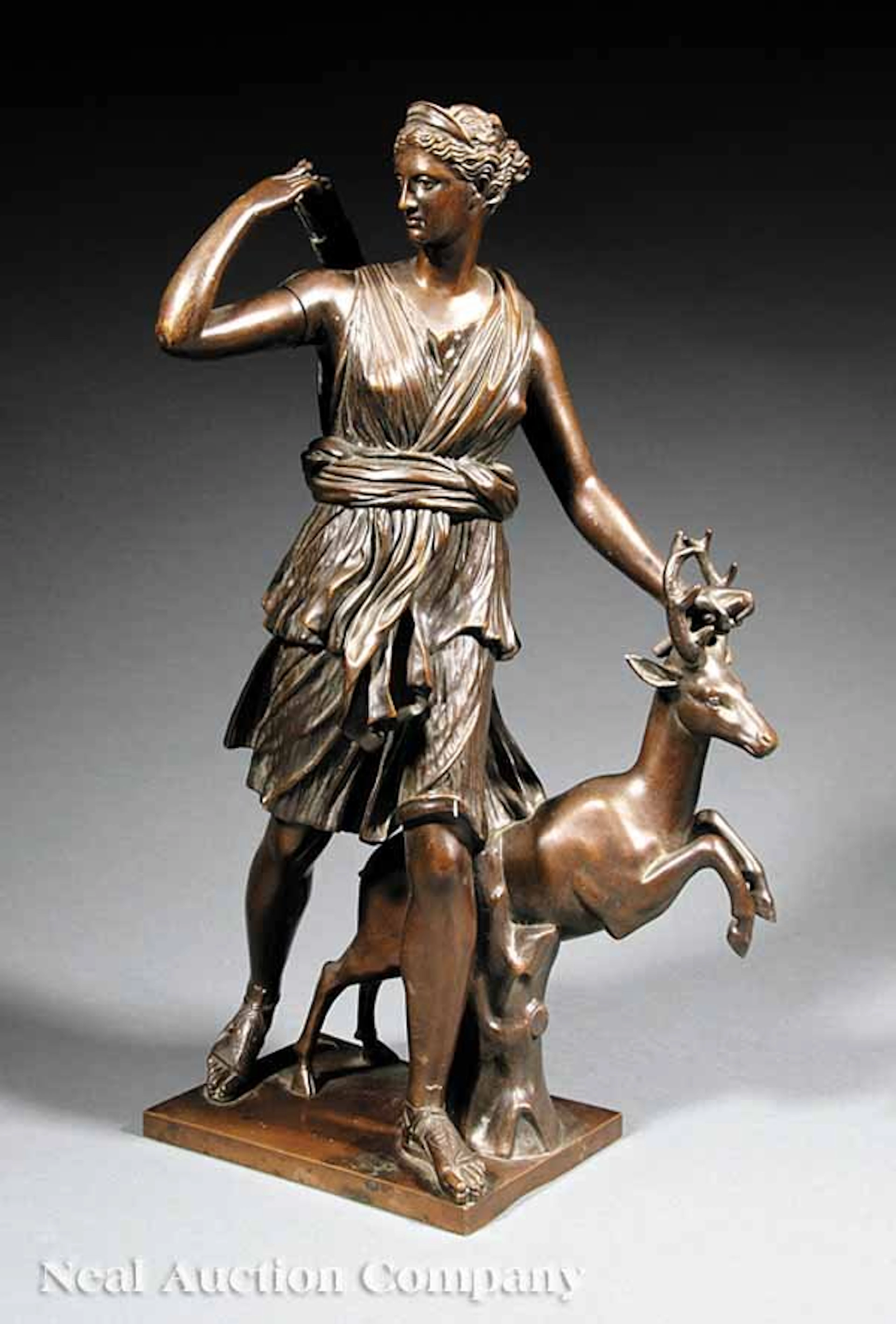 0185: French Bronze of "The Diana of Versailles"