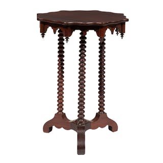 American Gothic Revival Mahogany Plant Stand