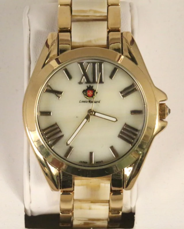 MEN'S LOUIS RICHARD GOLD TONE WATCH