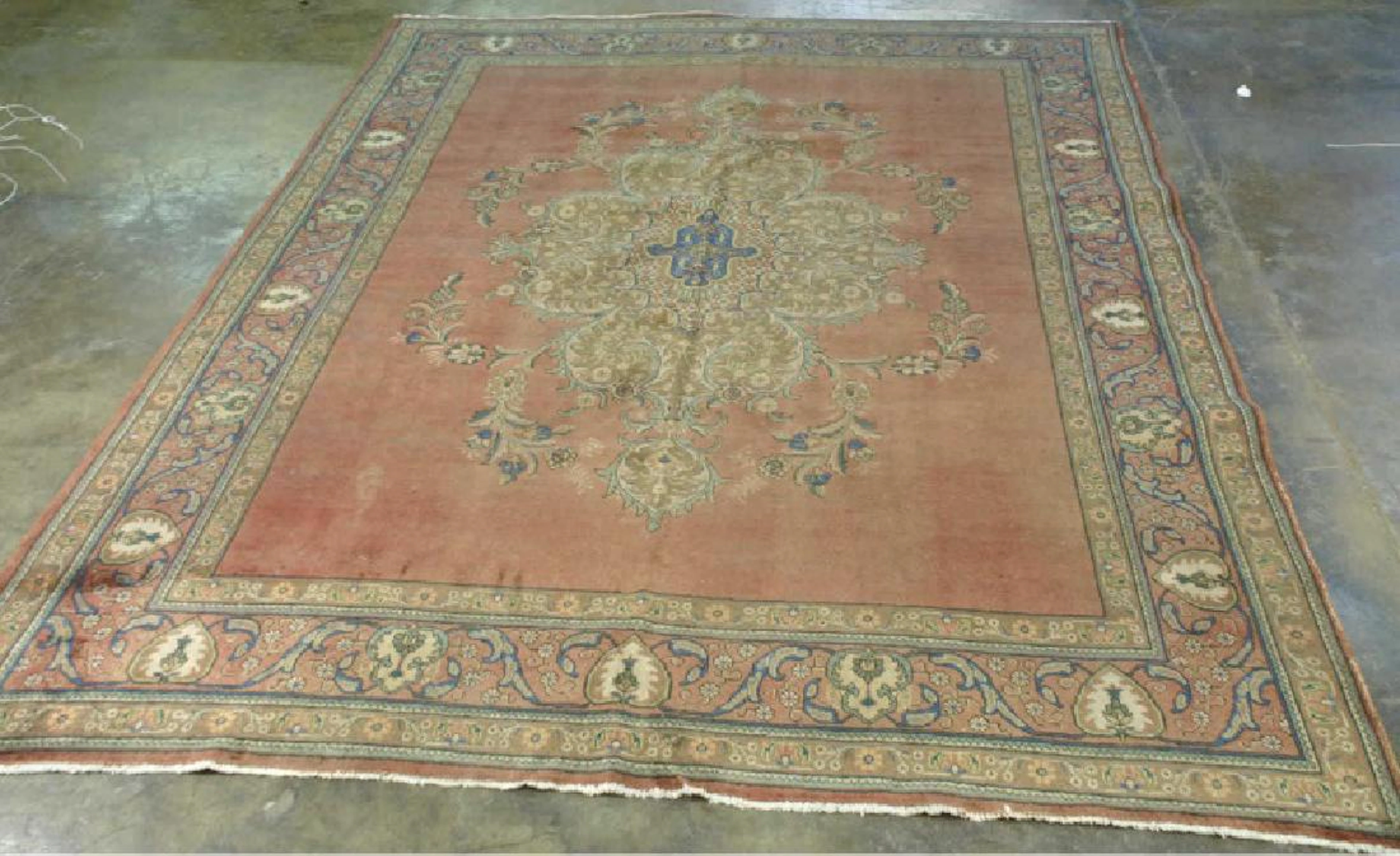 Semi-antique tabriz rug