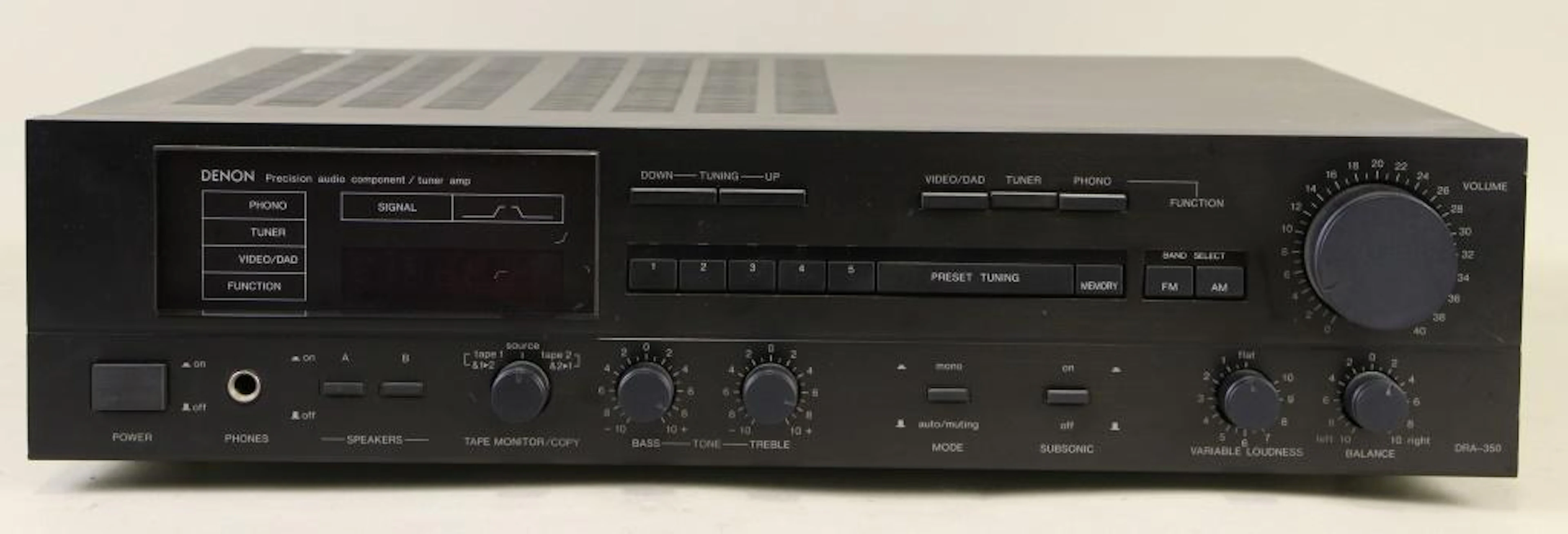 Vintage denon solid state tuner amplifier dra-350
