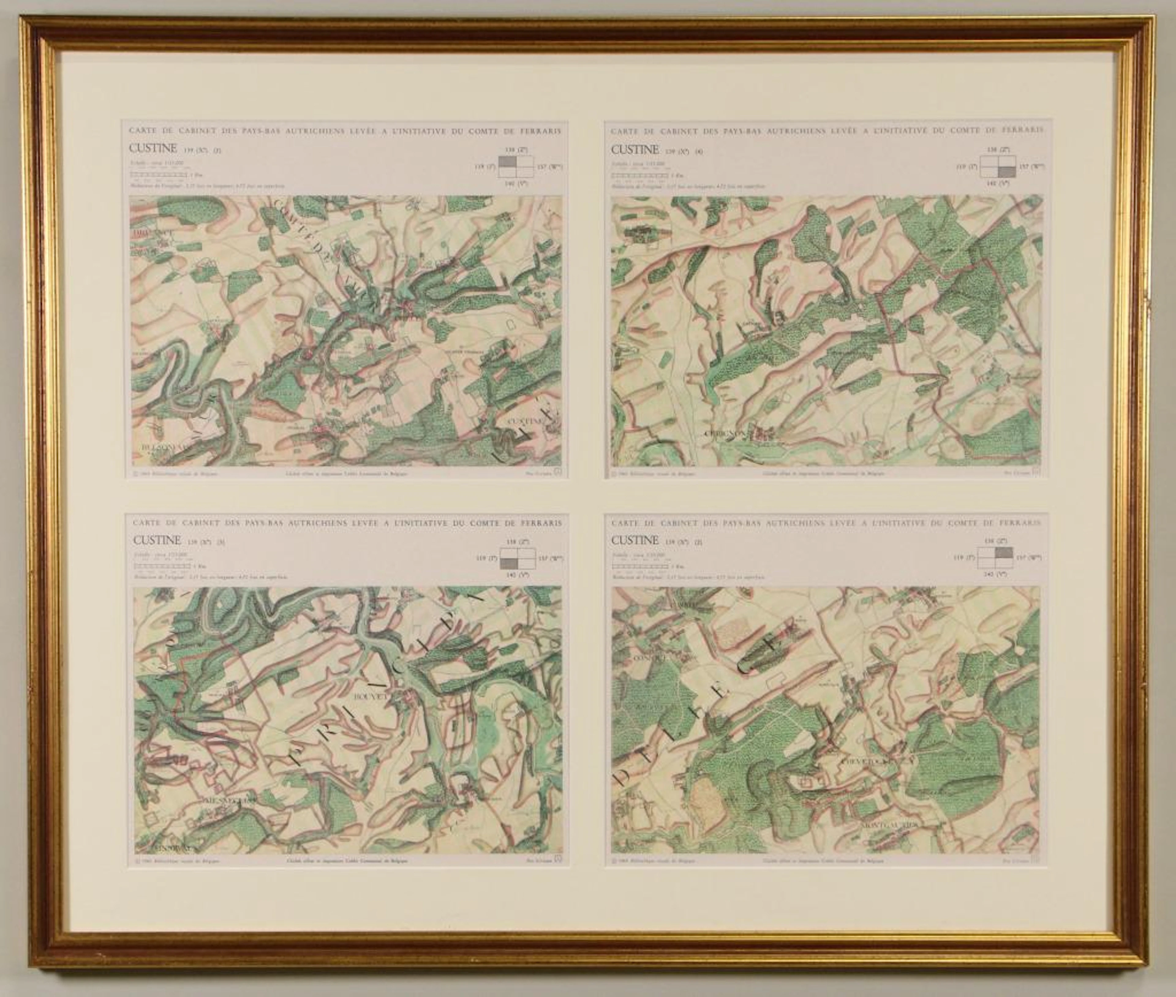 Framed french maps