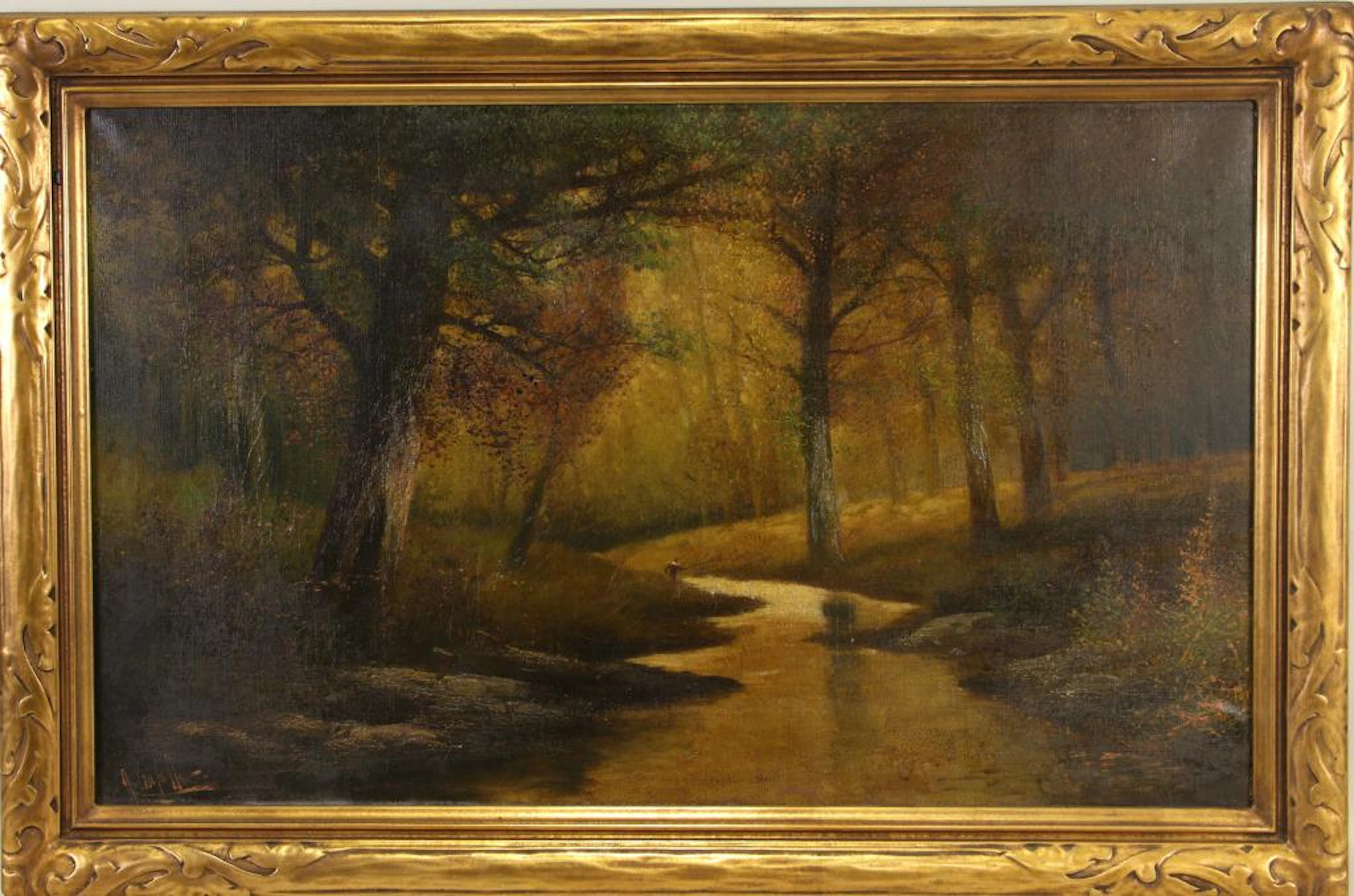 Antique "grove" oil on canvas