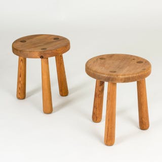Pair of “Utö” stools by Axel Einar Hjorth