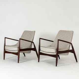Midcentury “Seal” lounge chairs by Ib Kofod Larsen