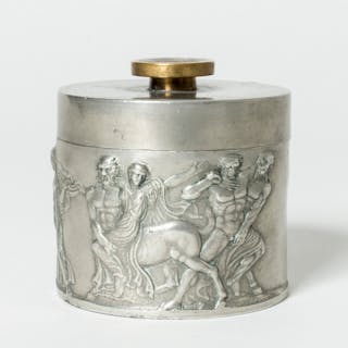 “Bassae Frieze” pewter jar from Herman Bergman