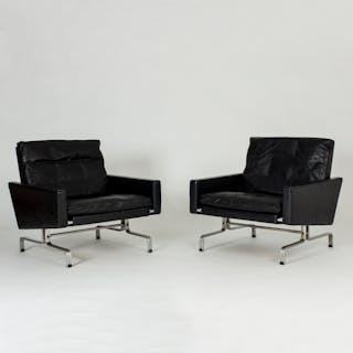Pair of “PK 31” lounge chair by Poul Kjærholm