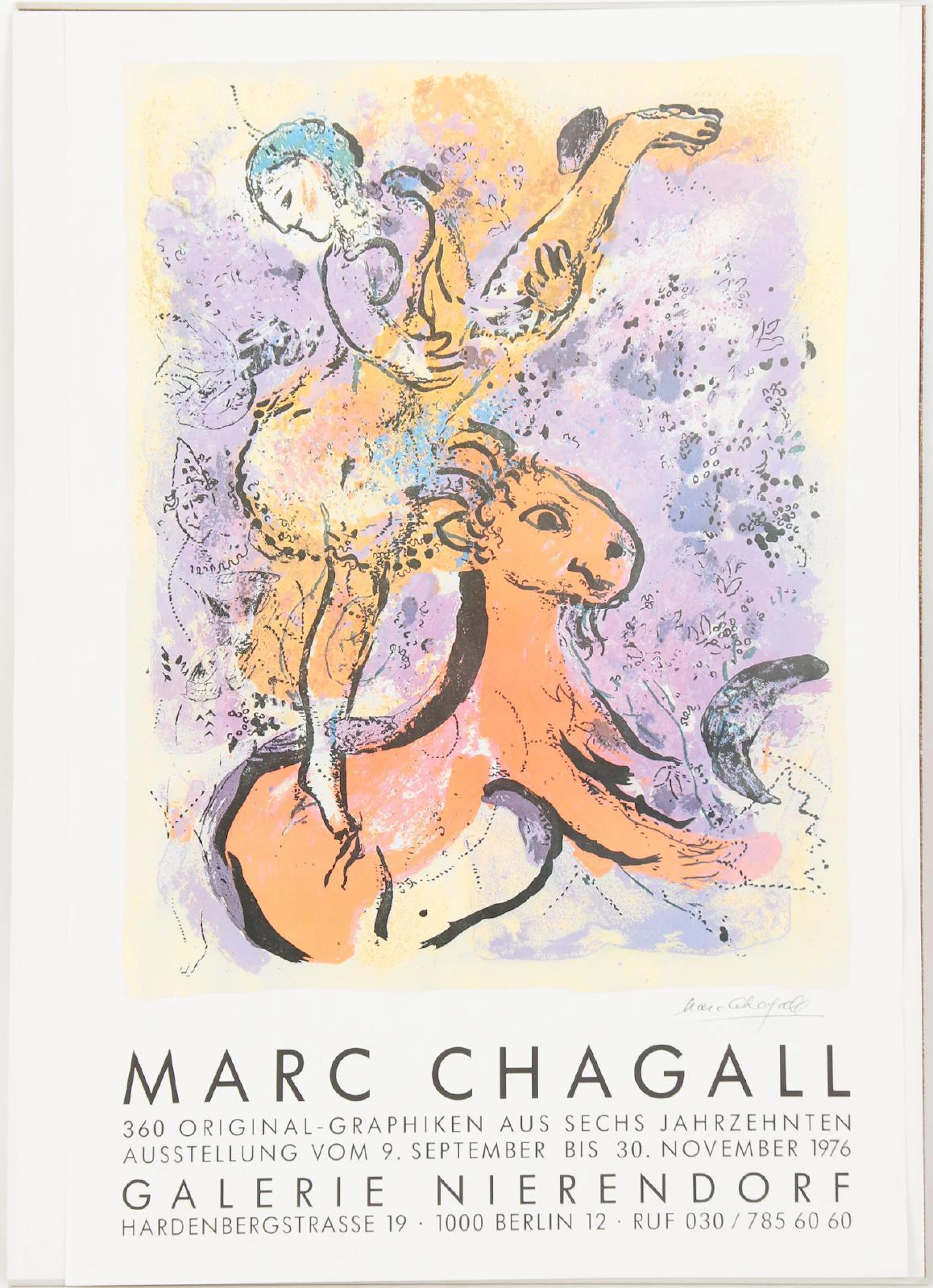 Utställningsaffisch, Marc Chagall, 1976