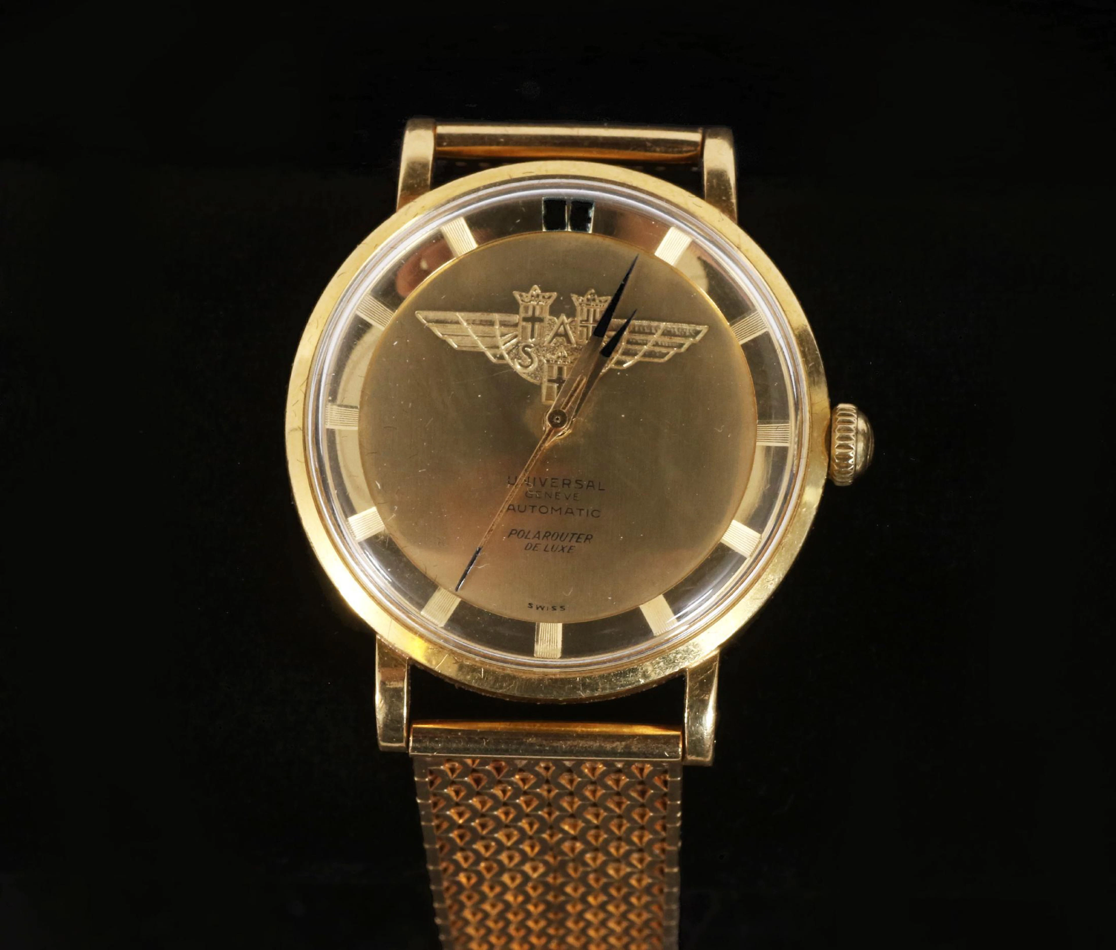 Herrarmbandsur, Universal, Genève, Polarouter de Luxe, SAS, 18k, 1954