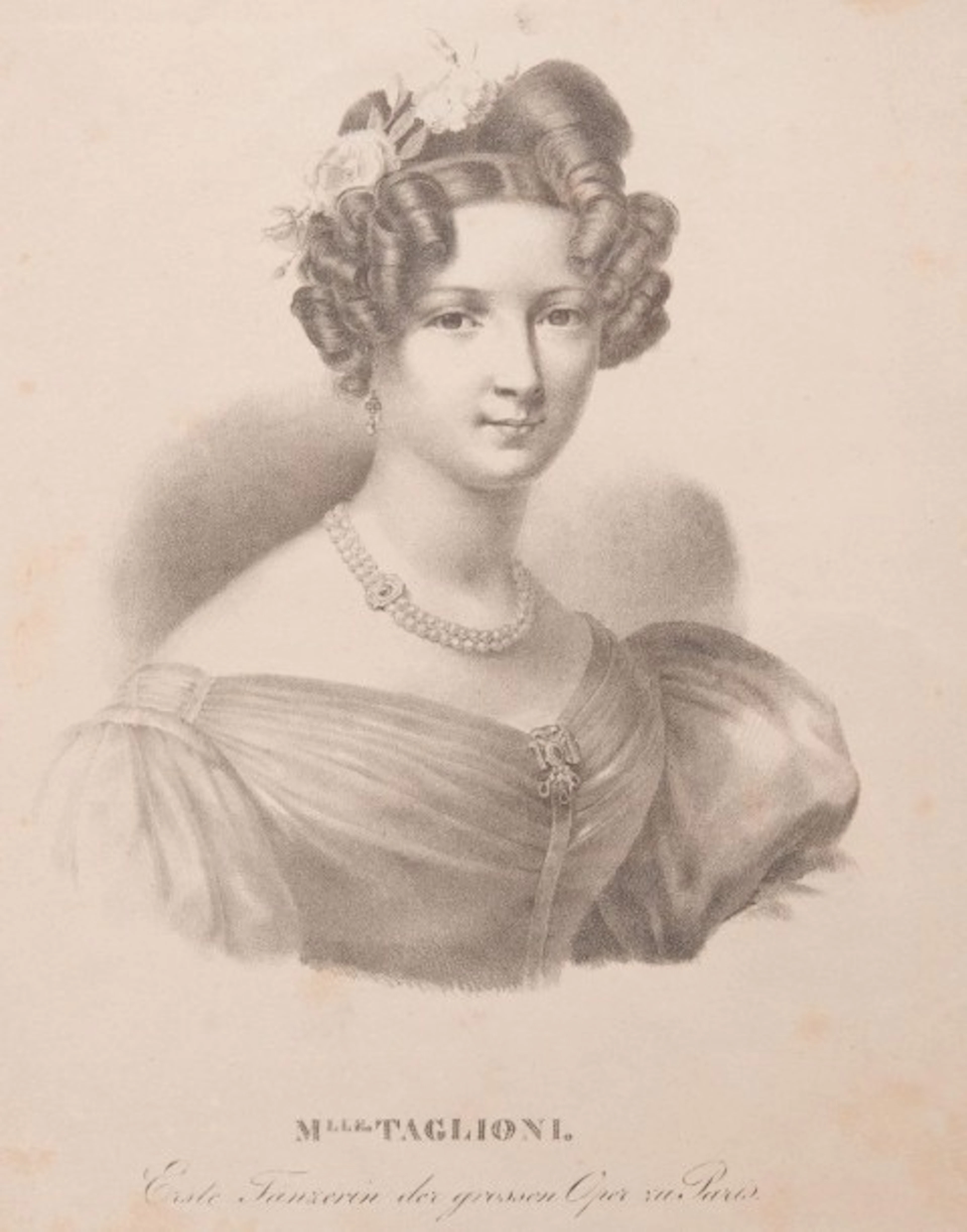 Portrait de Marie Taglioni (1804-1884) Lithographie