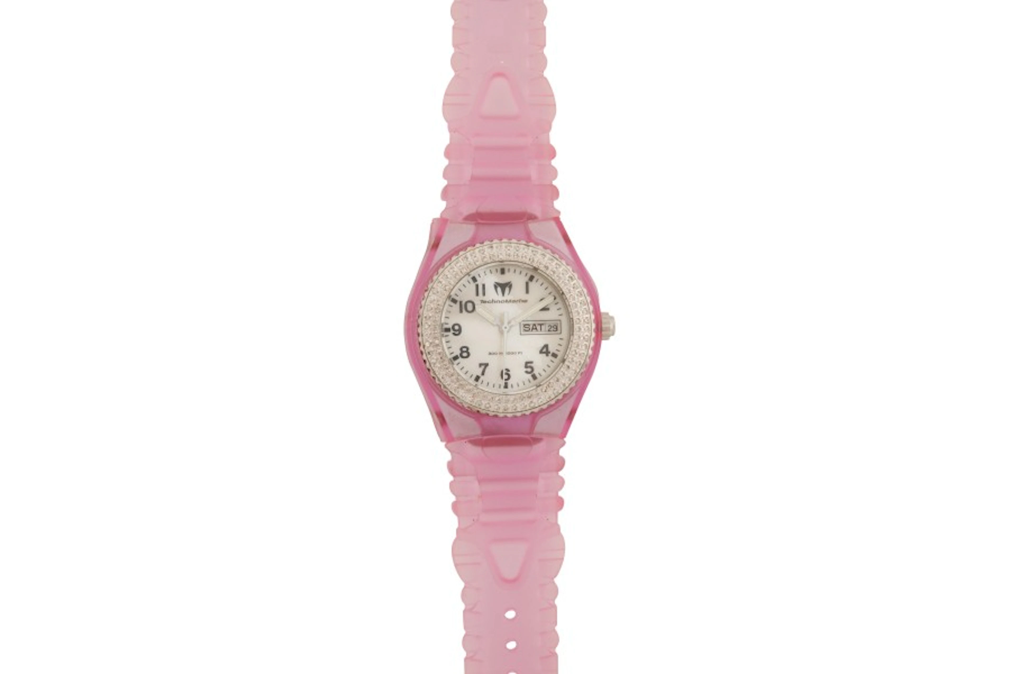 TECHNOMARINE Montre de dame ronde (diamètre : 37 mm) en acier et caoutchouc