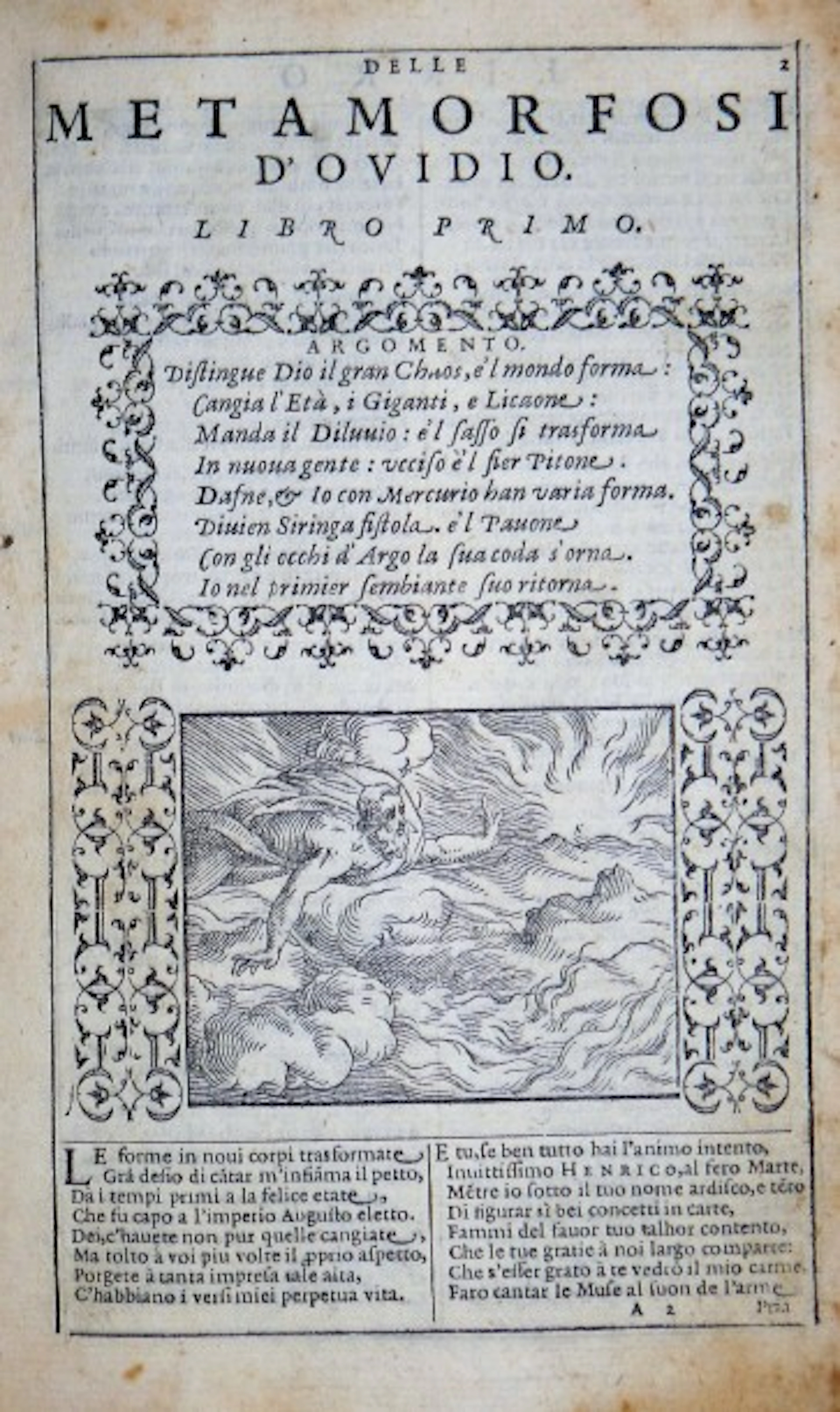 OVIDE – Le metamorfosi di Ovidio, ridotte da Giovanni Andrea dall’