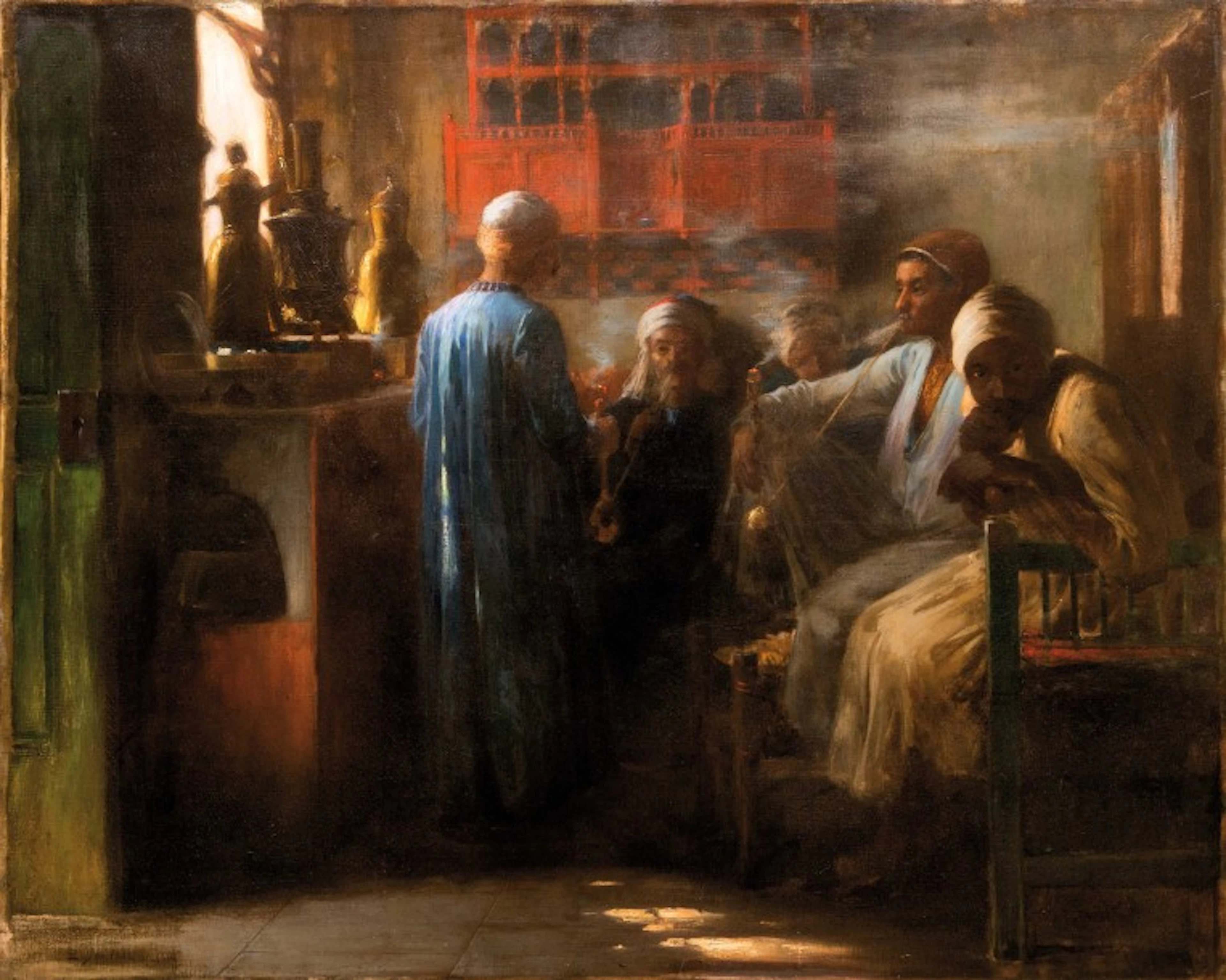 Eva BONNIER (1857-1909) Café en Egypte