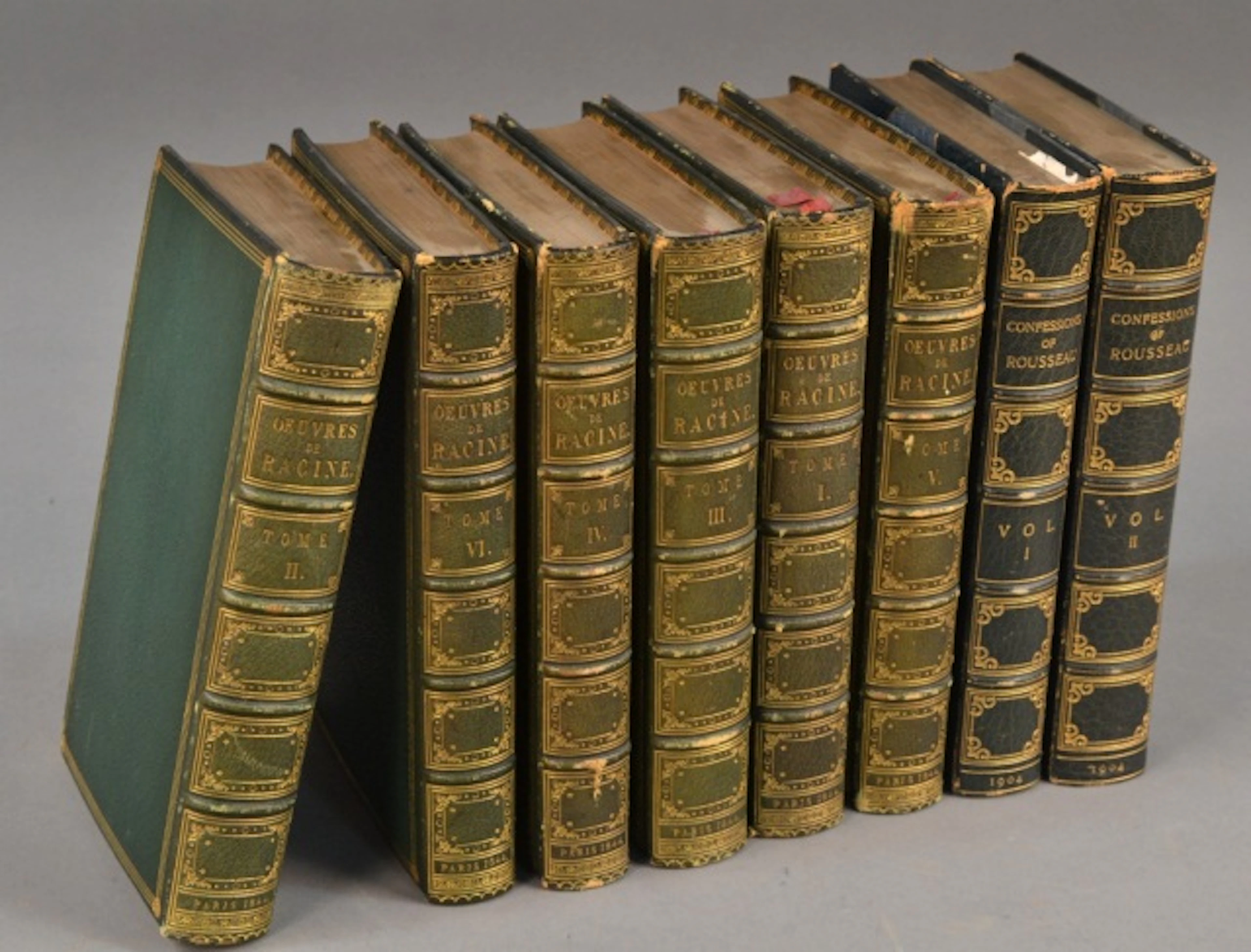 Two Sets of Books J. Racine & J.J. Rousseau