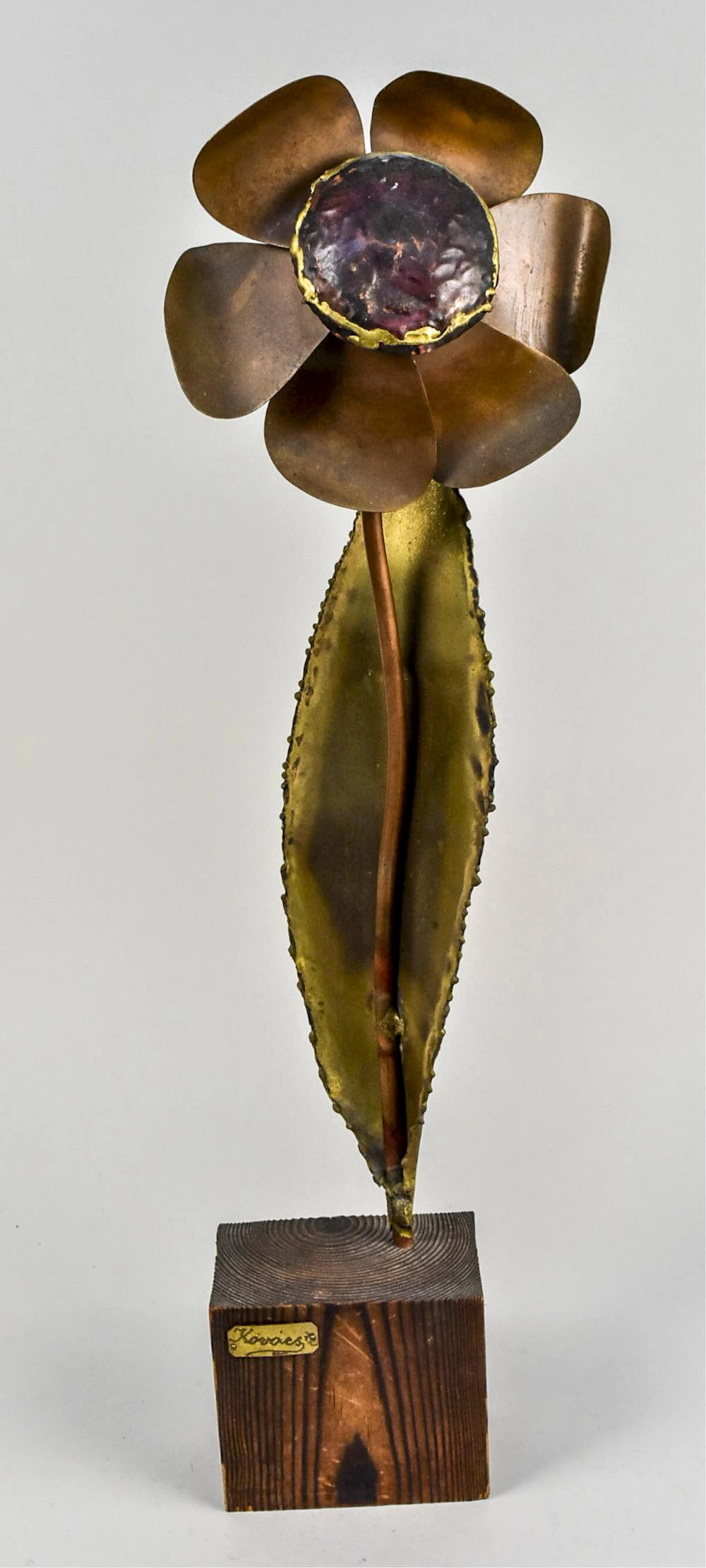 Alex Kovacs Metal Flower Sculpture