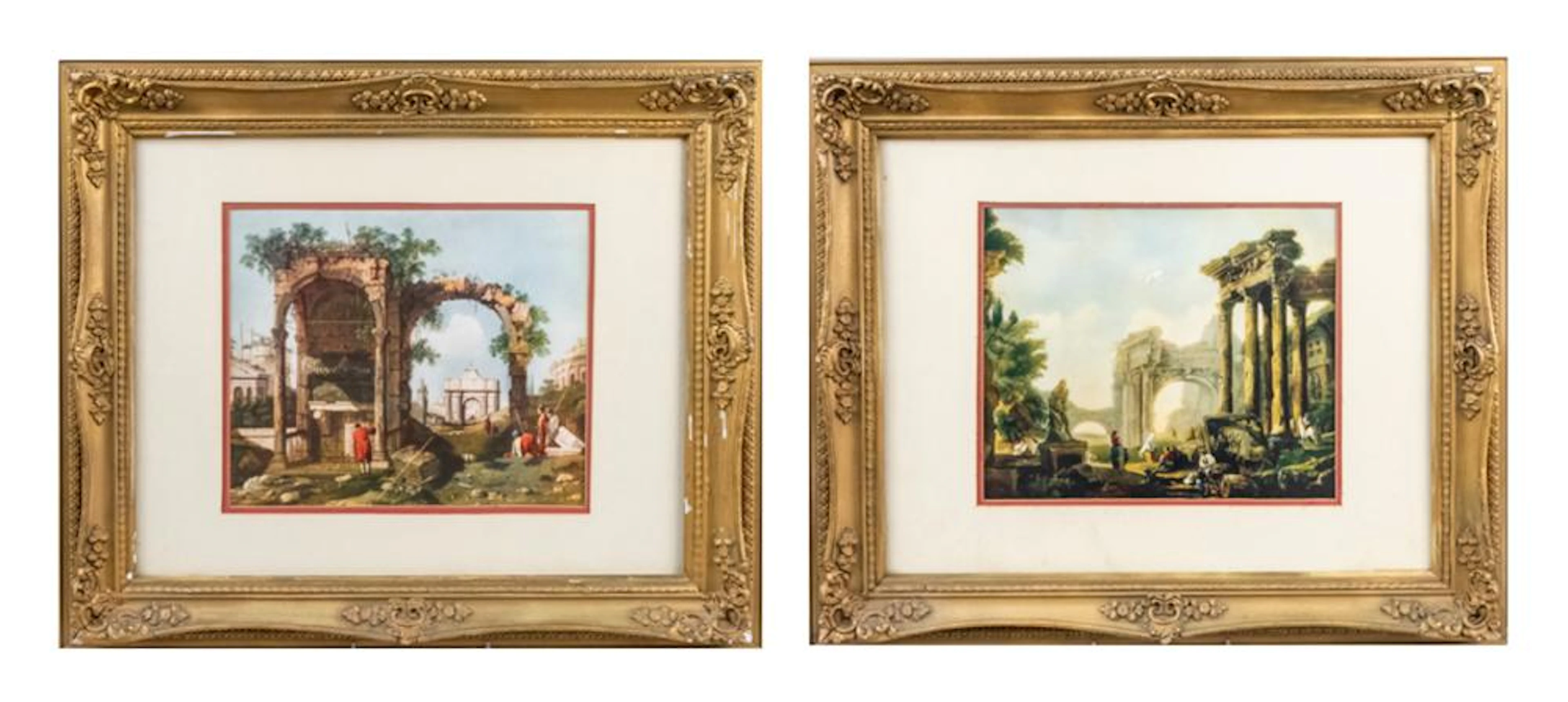Pair of Italian Reproduction Watercolors