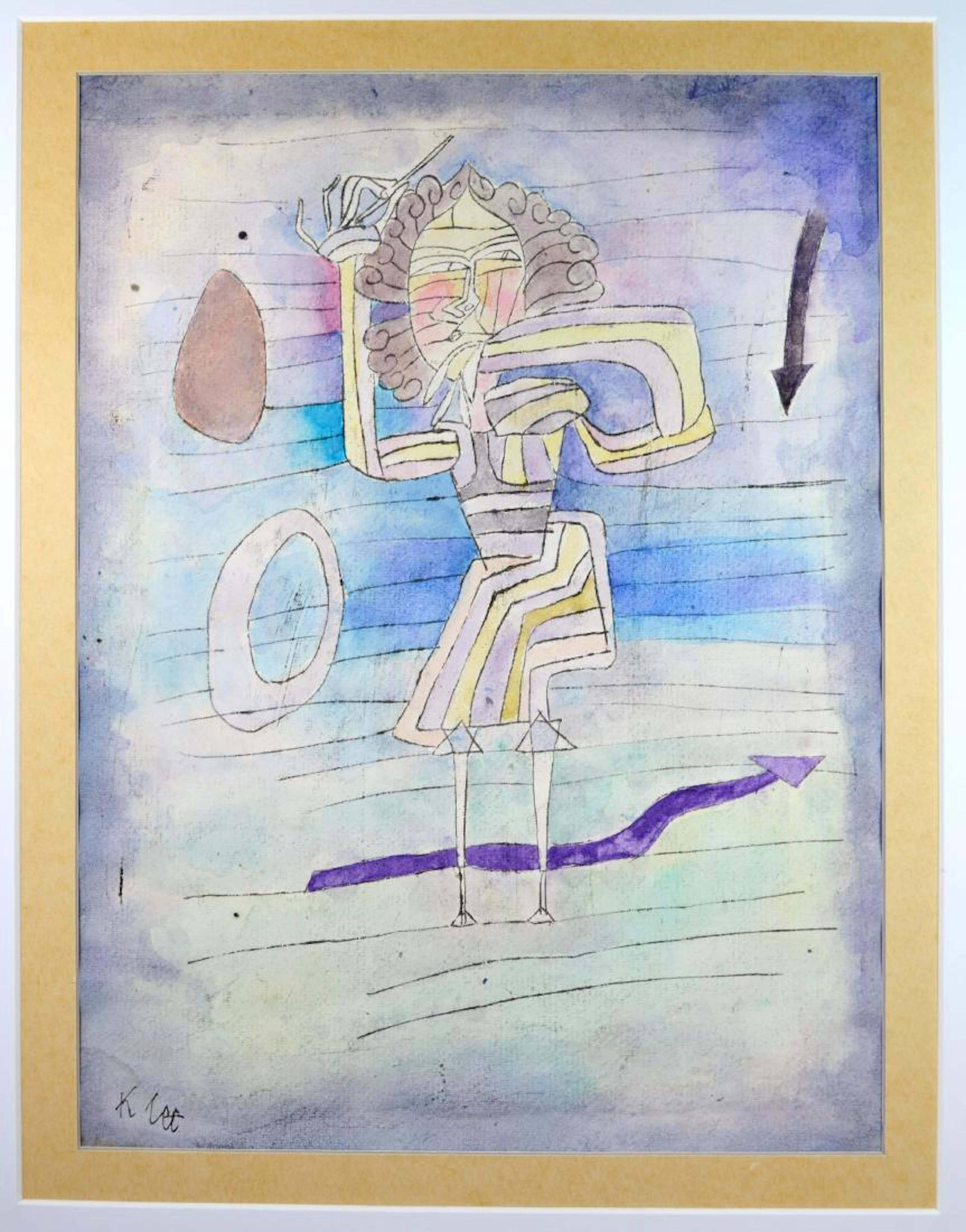 Paul klee (attr) watercolor
