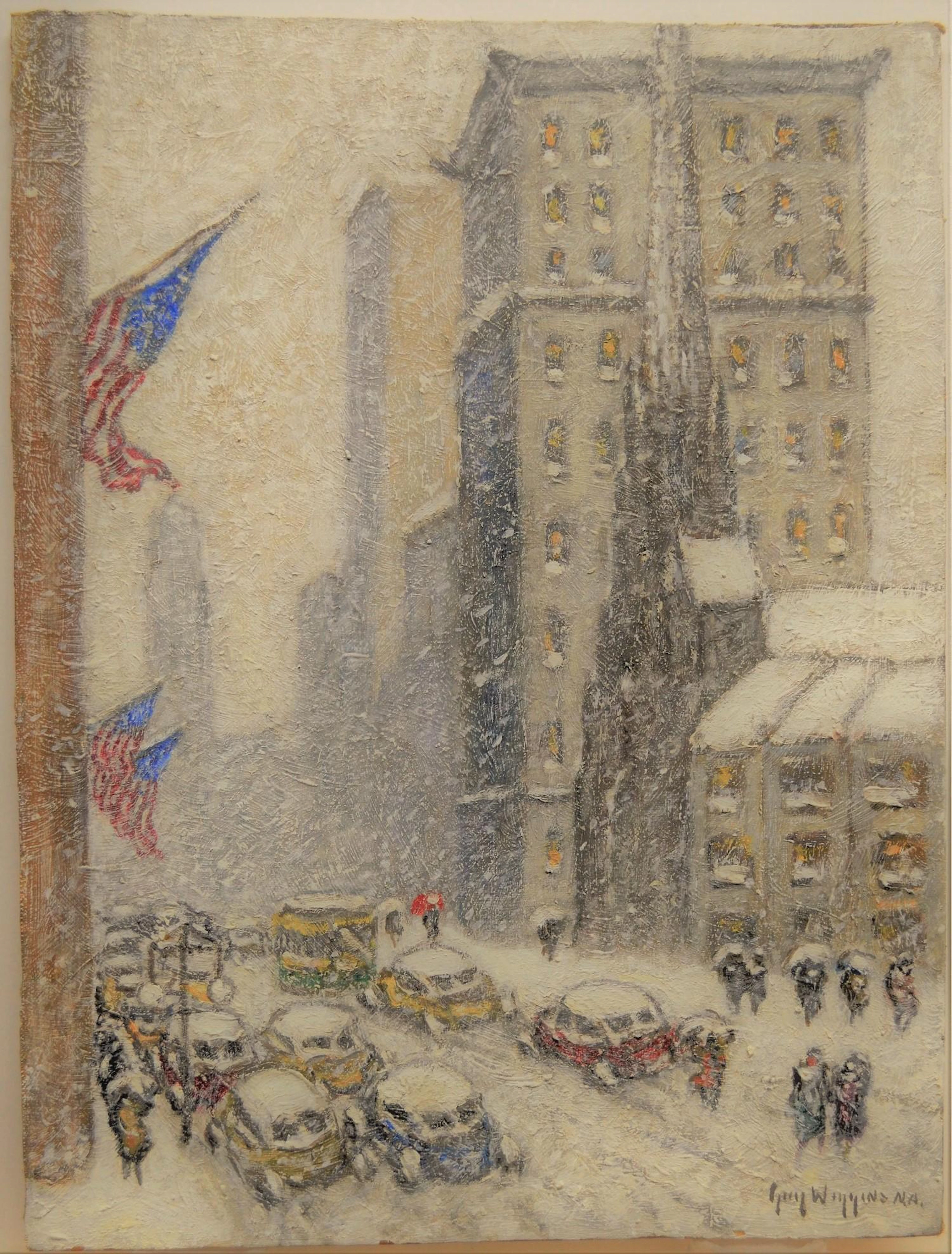 Guy wiggins oil on board (attr)