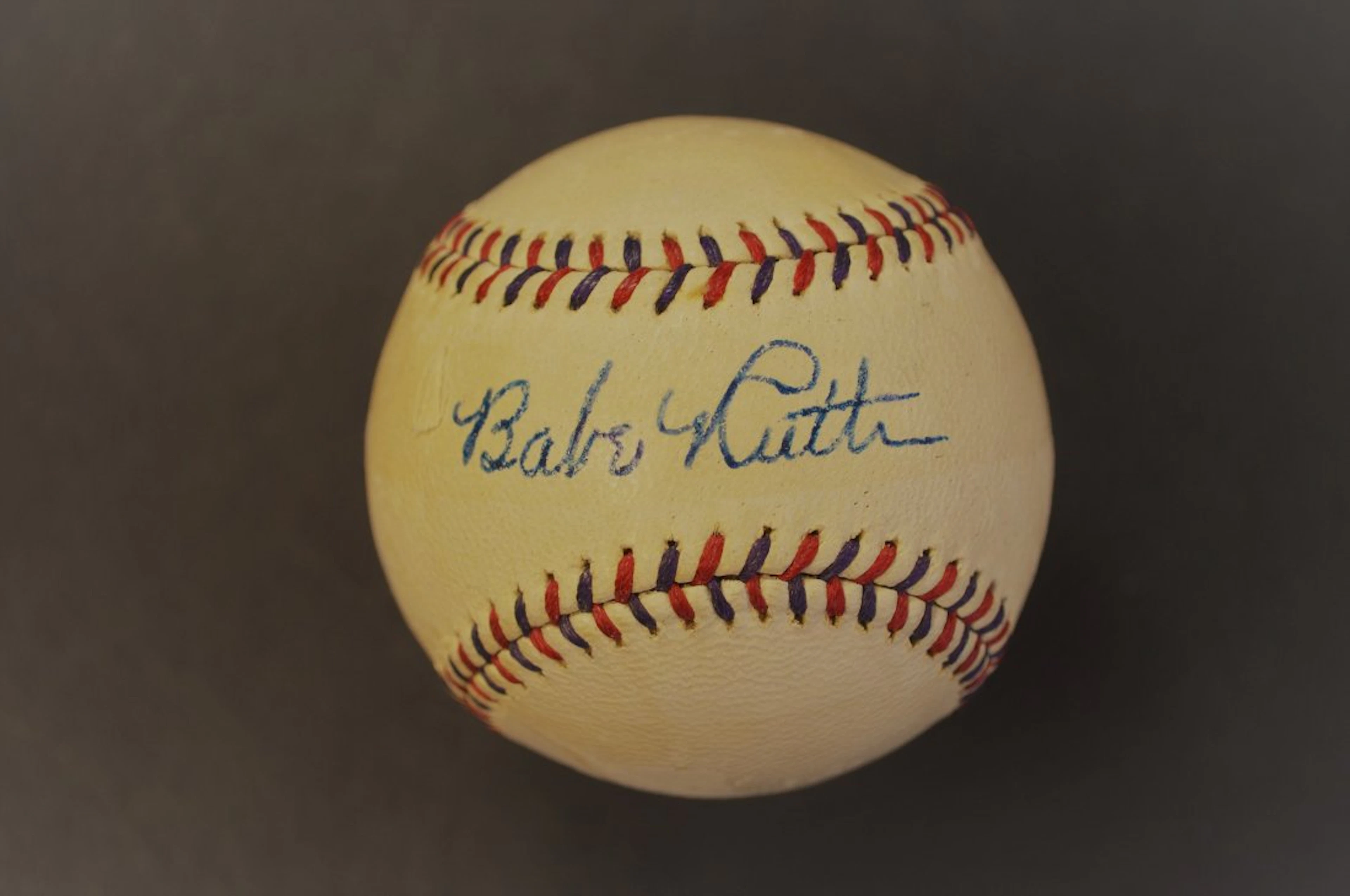 Baseball bearing the sign babe ruth