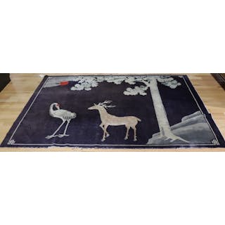 Art Deco Chinese Pictorial Carpet.