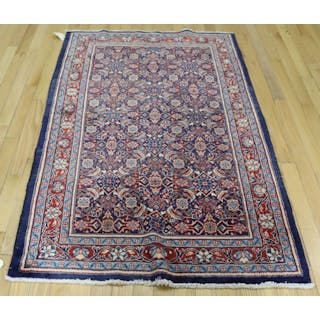 Vintage And Finely Hand Knotted Area Carpet.