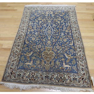 Vintage And Finely Hand Knotted Isfahan Carpet