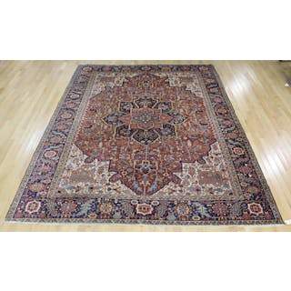 Antique And Finely Hand Knotted Carpet.