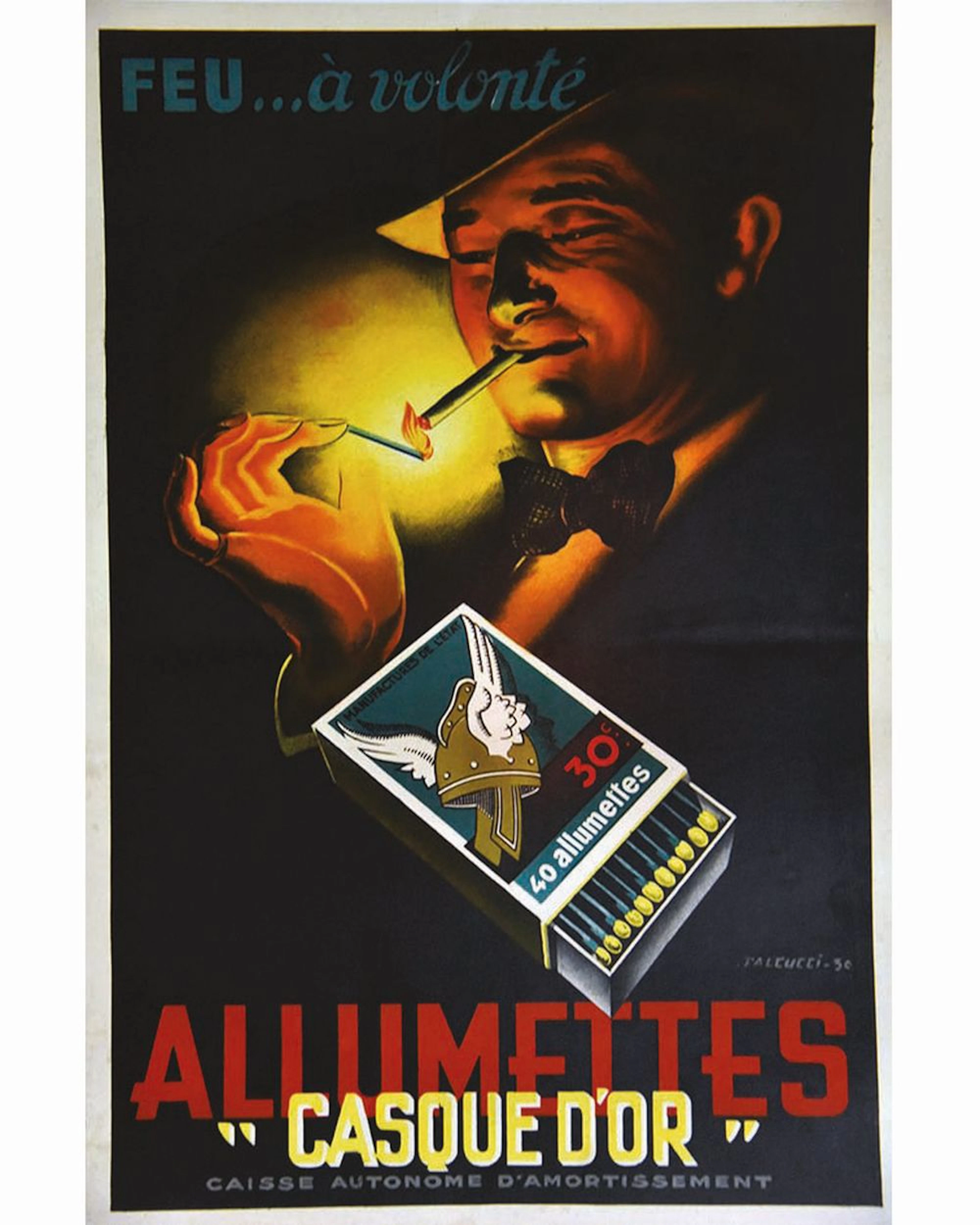 FALCUCCI - Allumettes Casque D'Or 1936