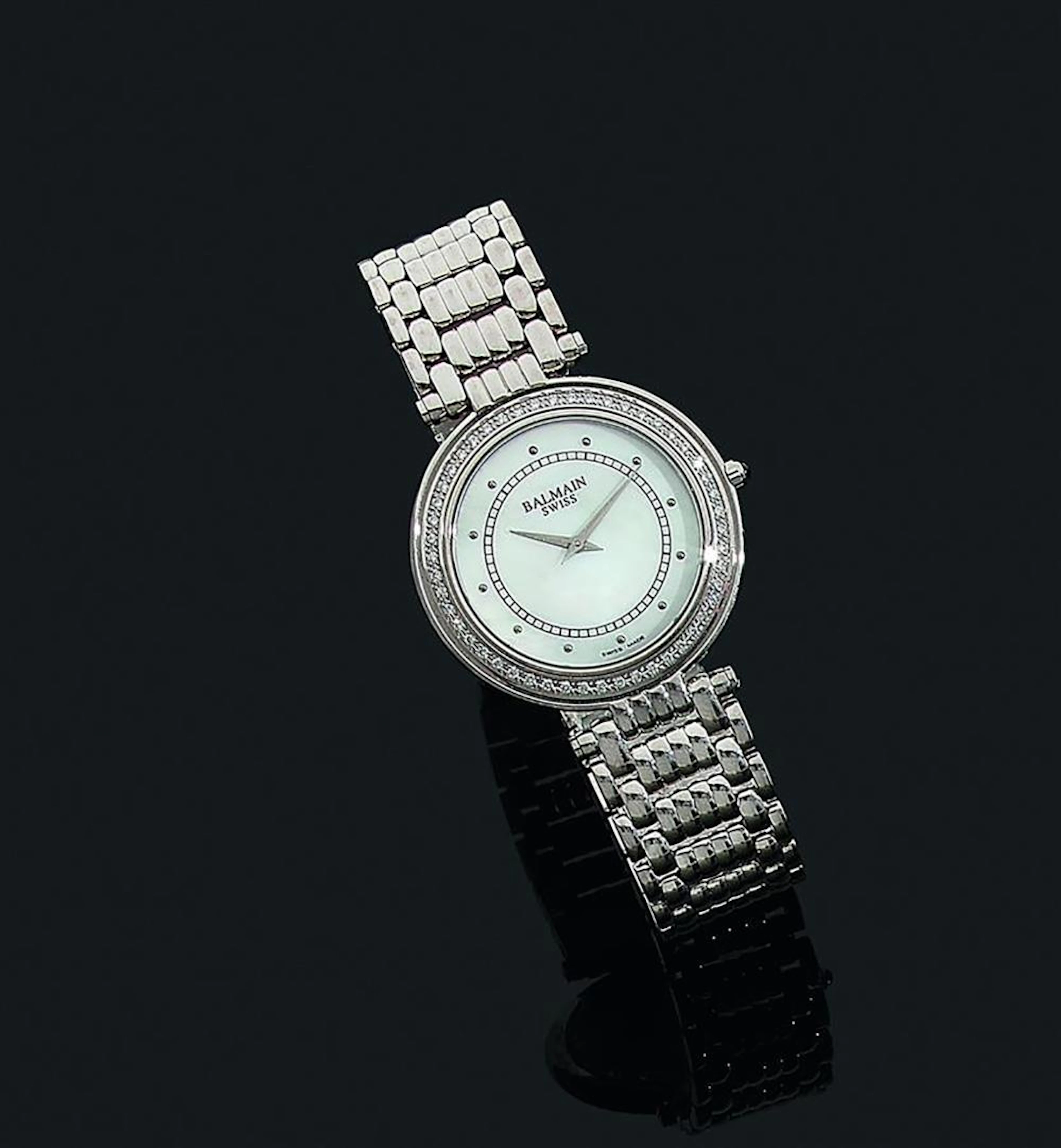BALMAIN Bracelet montre de dame en or gris 750 millièmes,