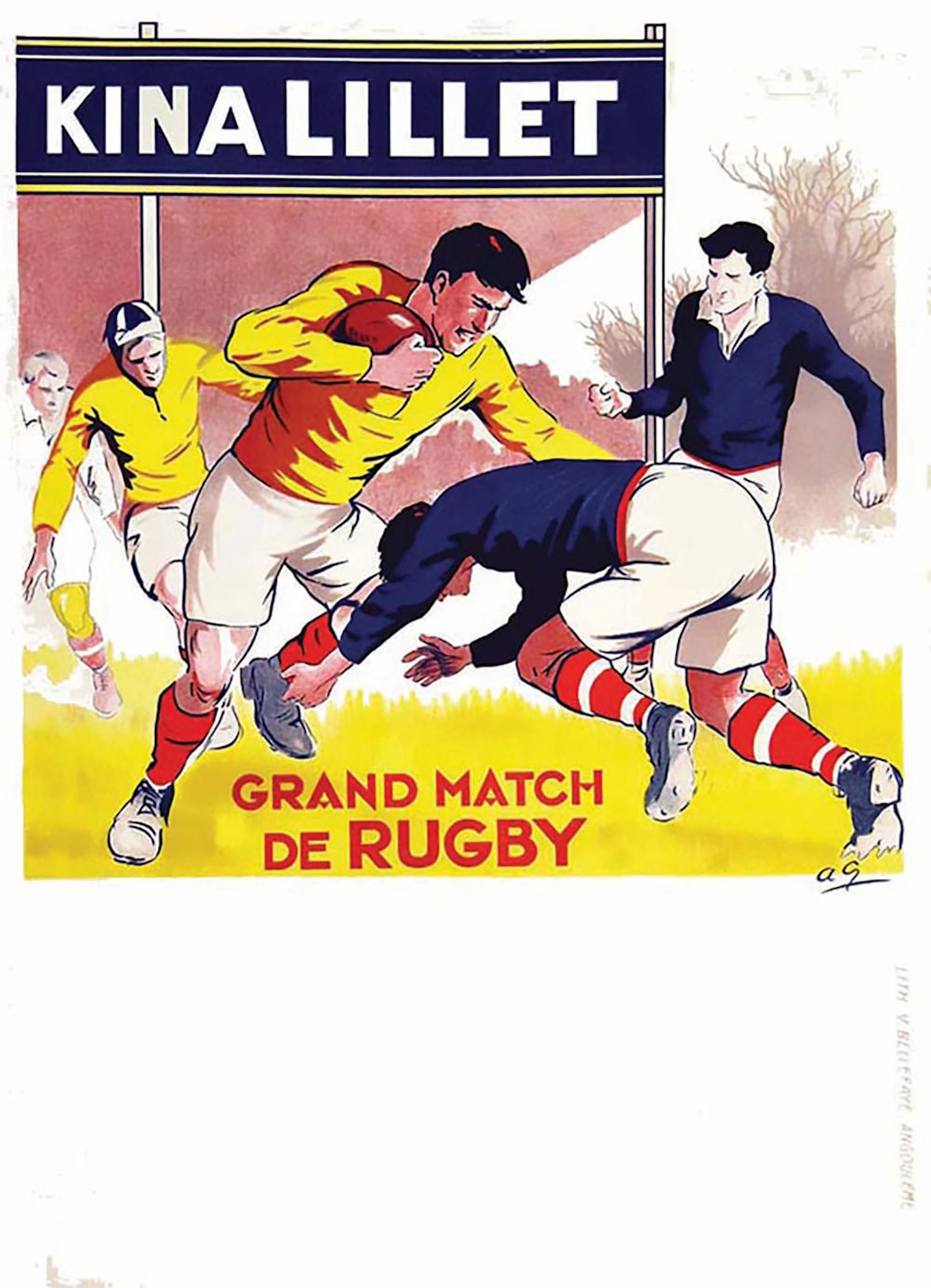Grand Match de Rugby Kina Lillet vers 1930