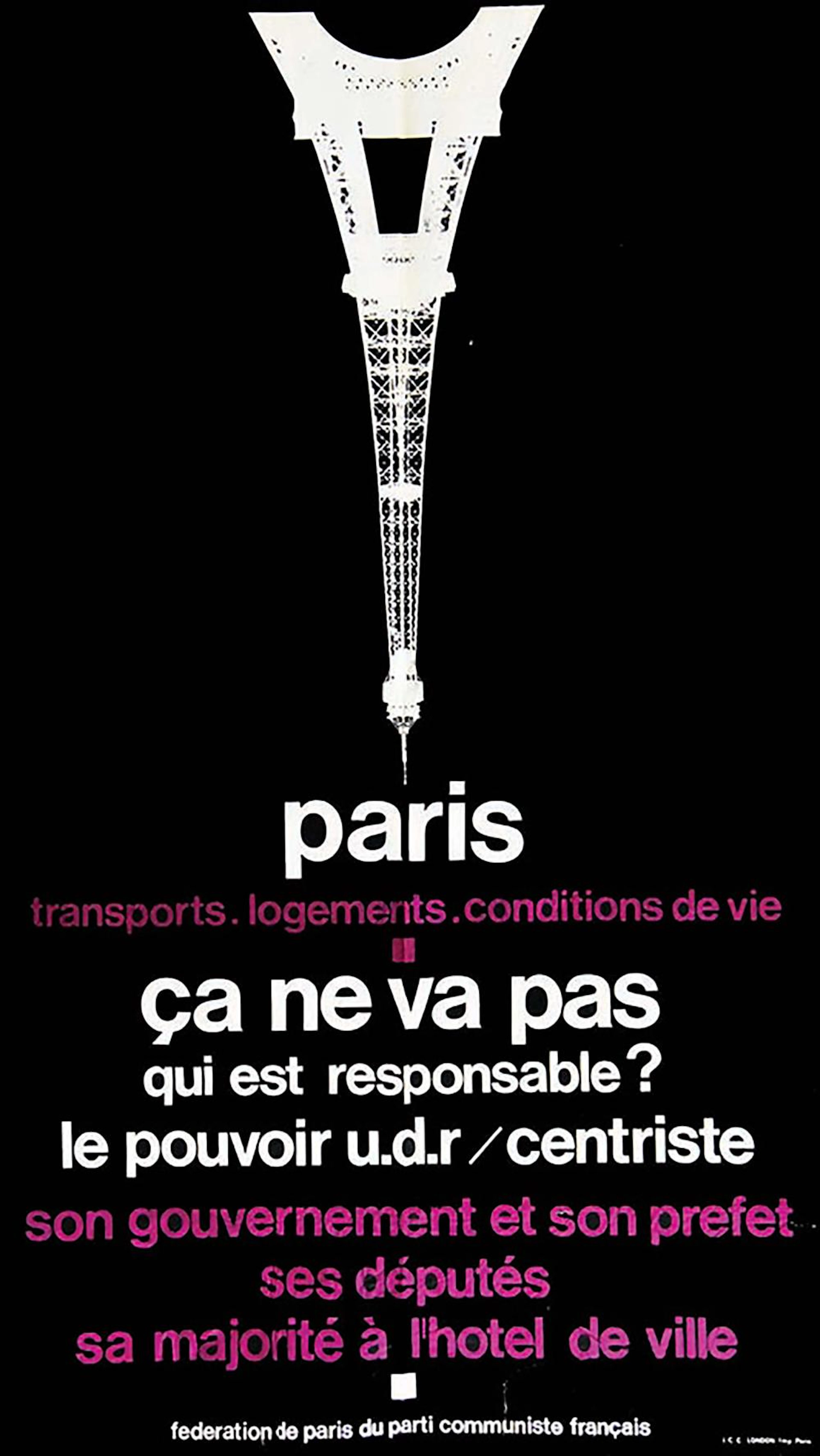 Paris, ça ne va pas vers 1970