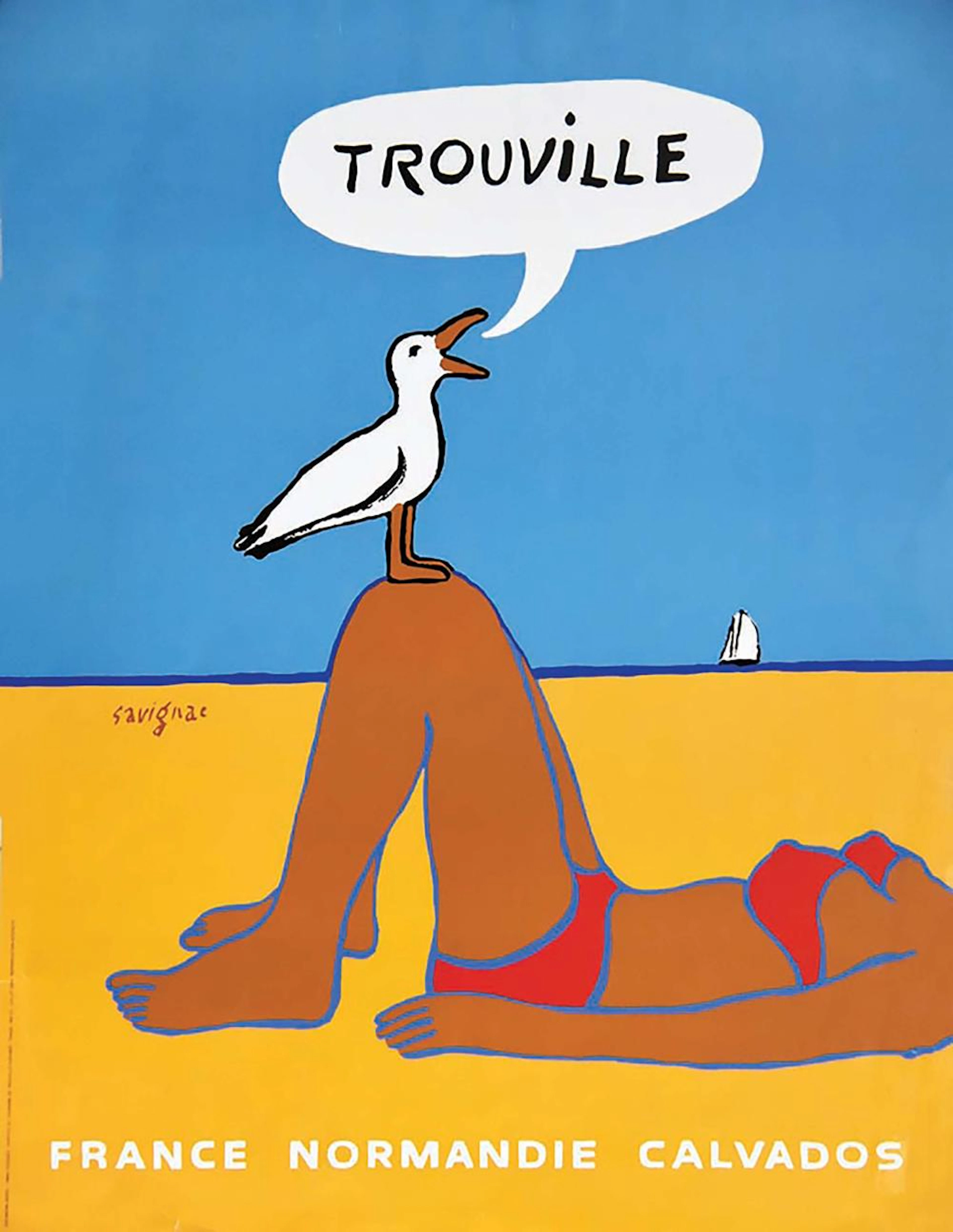 Trouville Calvados Femme & Mouette vers 1980