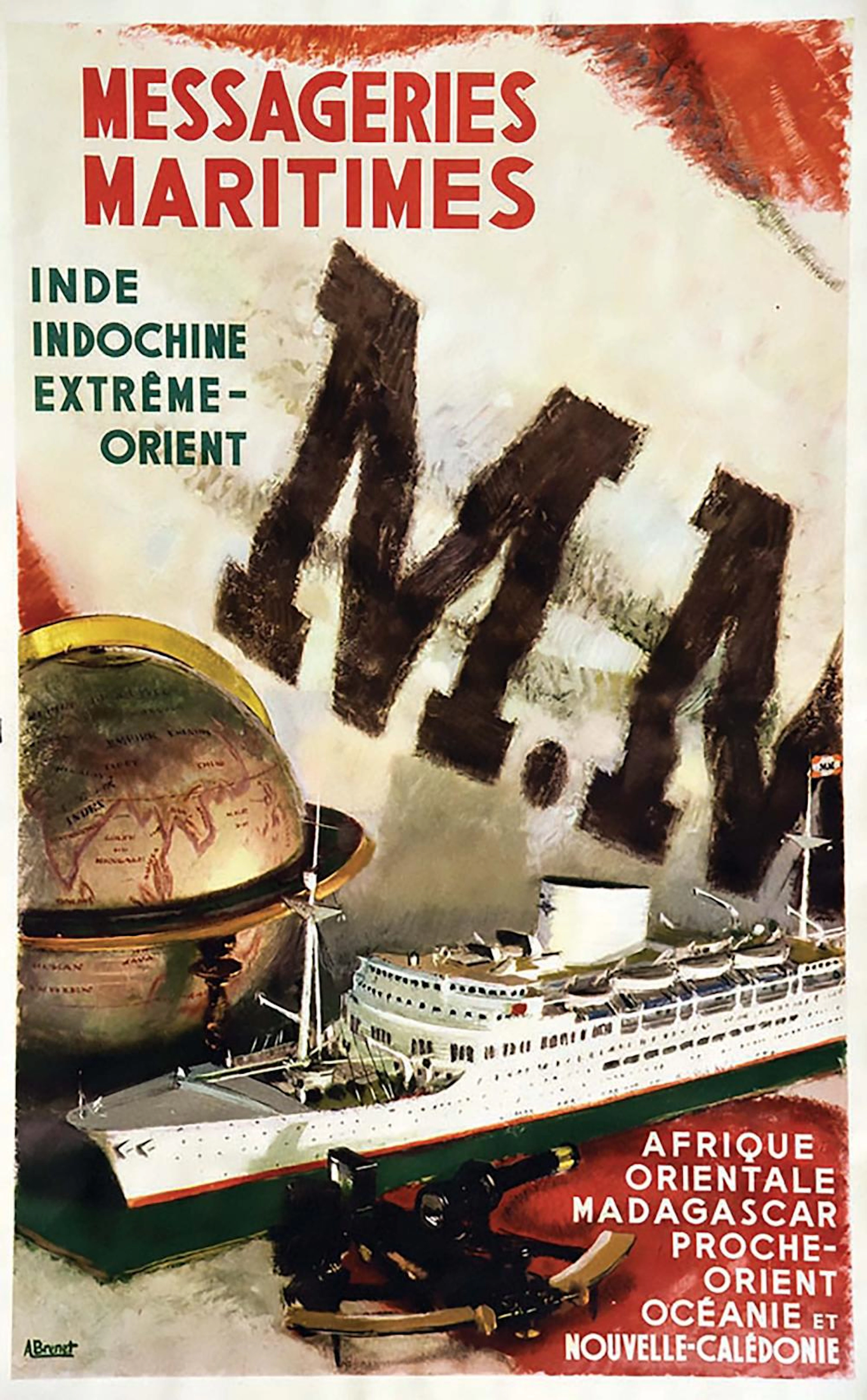 Inde Indochine Extrême Orient Messageries Maritimes vers 1950